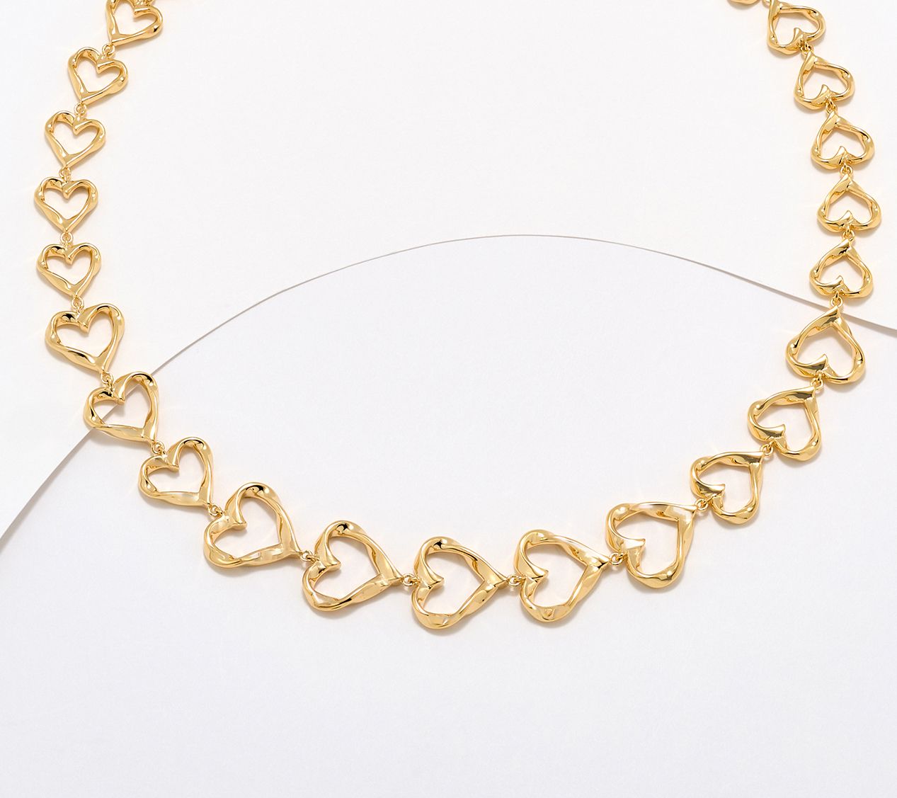 Christian James by Scott Grimes 14K Gold Clad Heart Link Necklace 40.5g