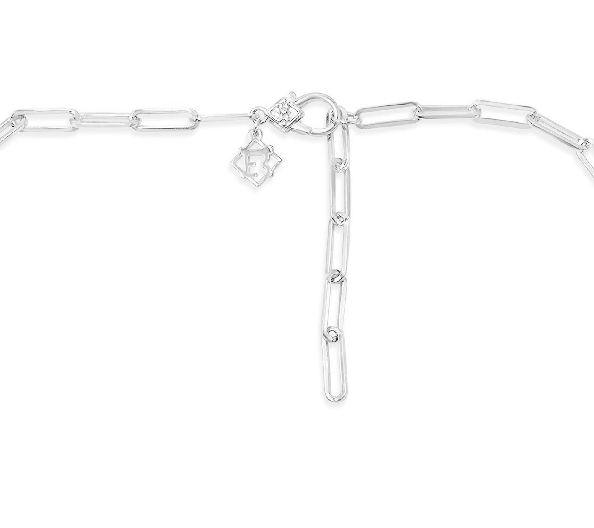 Elyse Ryan Sterling Silver White Topaz Sloane Necklace