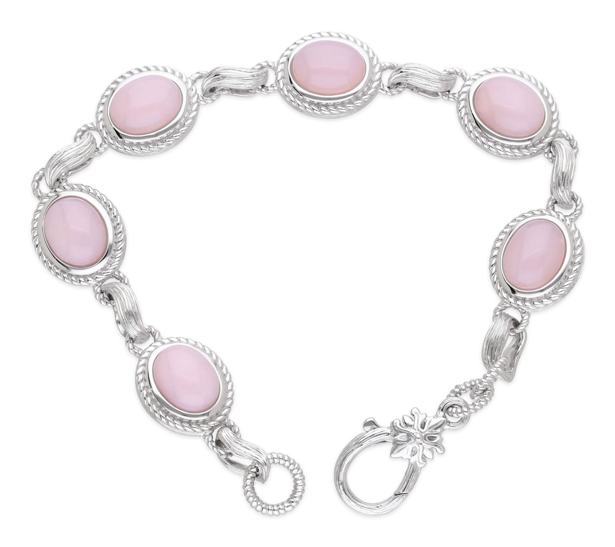 Ariva Sterling Silver Pink Opal Arden Bracelet