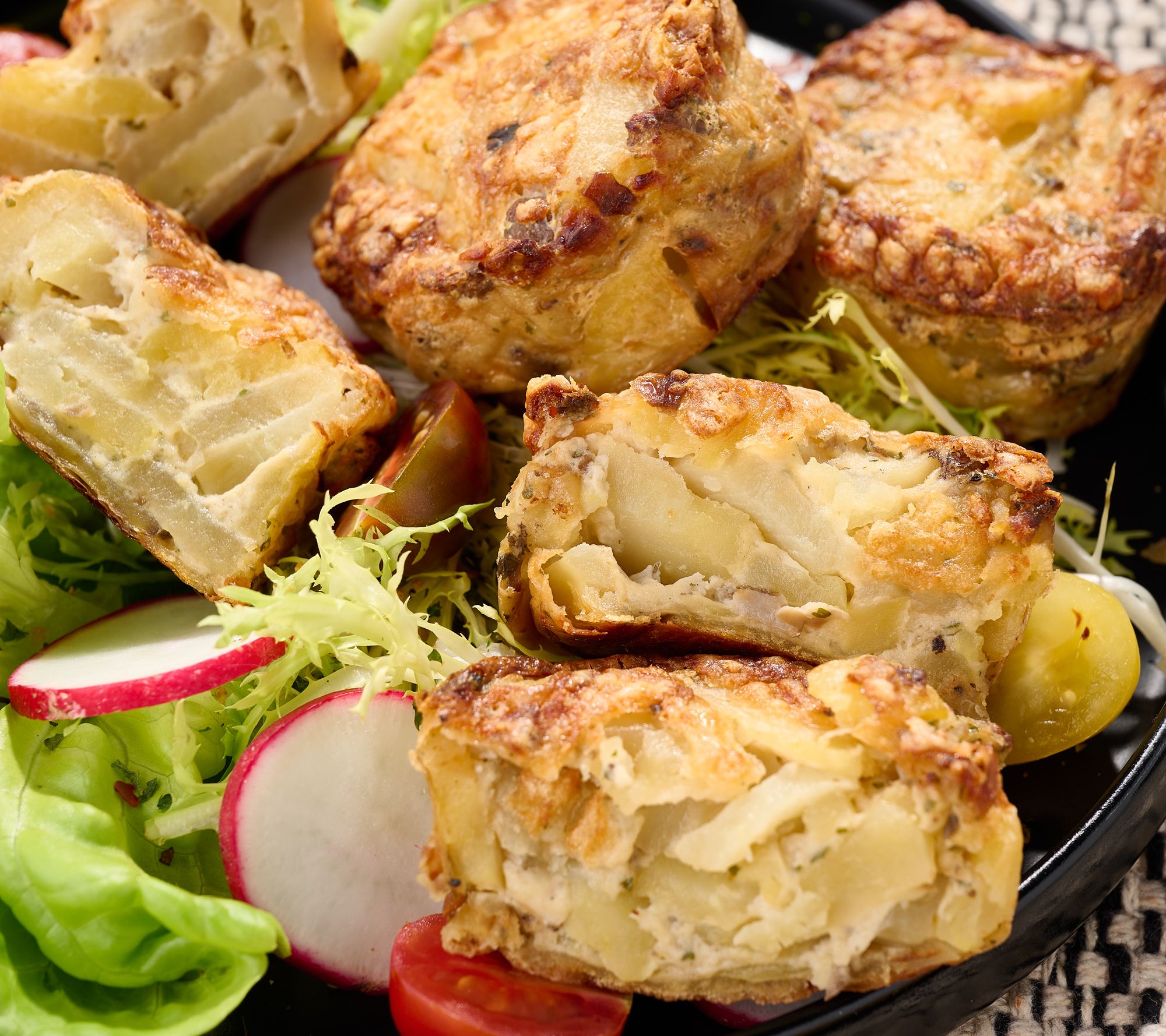 White Toque (8) Traditional or Mushroom French Potato Gratins