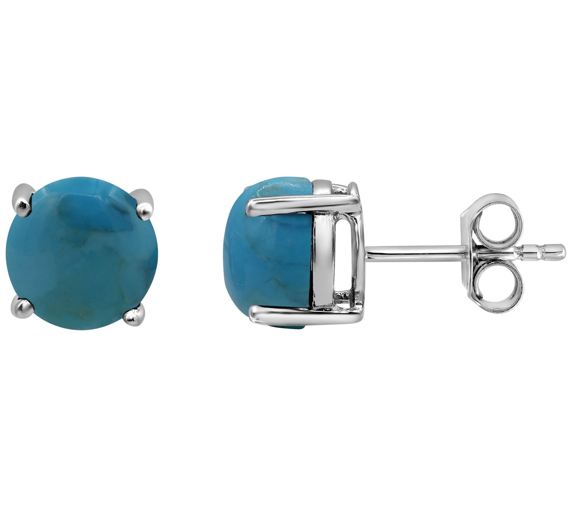 Affinity Gems Set of 5 Round Gemstone Stud Earrings, Sterling