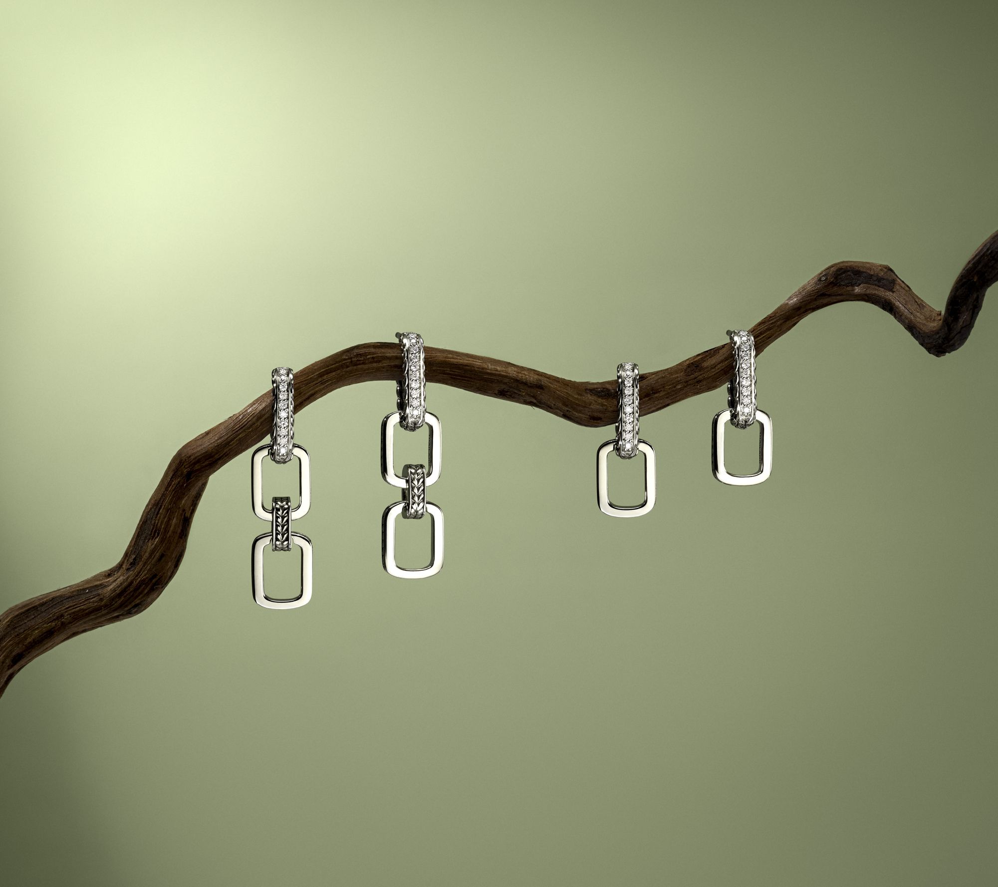 JAI Sterling Silver & Diamond 1 1/4