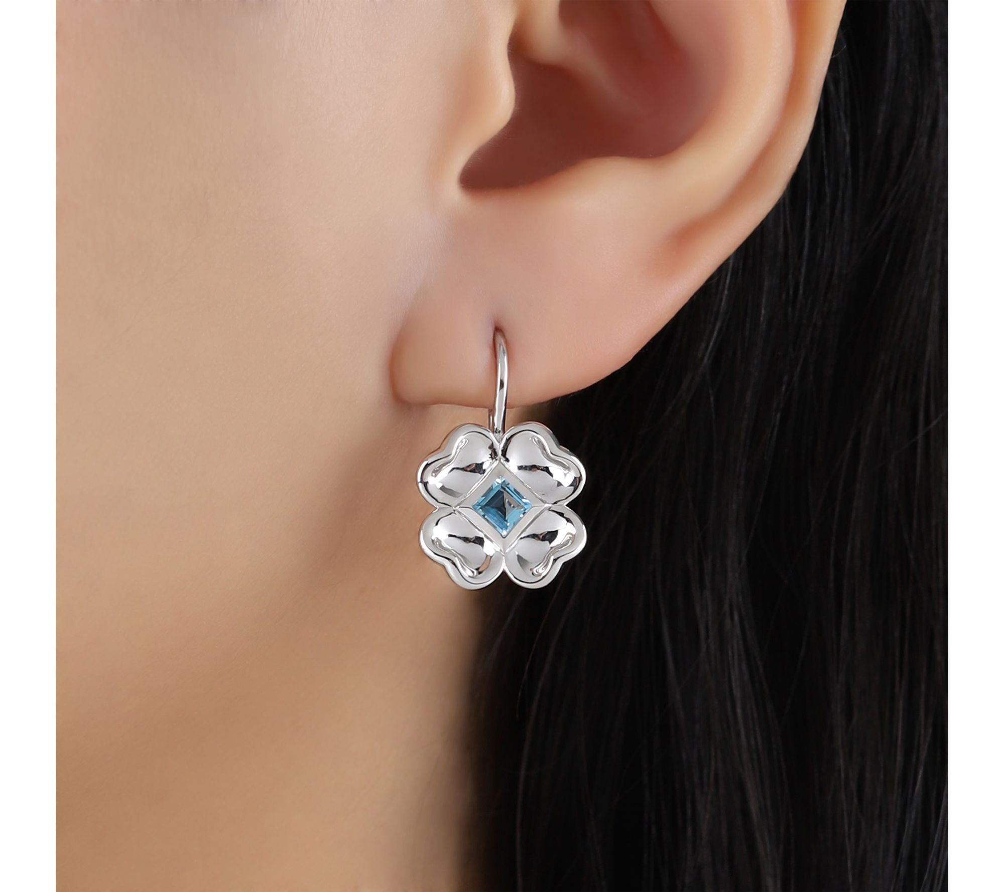 Margo Manhattan Sterling Silver Blue Topaz Chloe Earrings