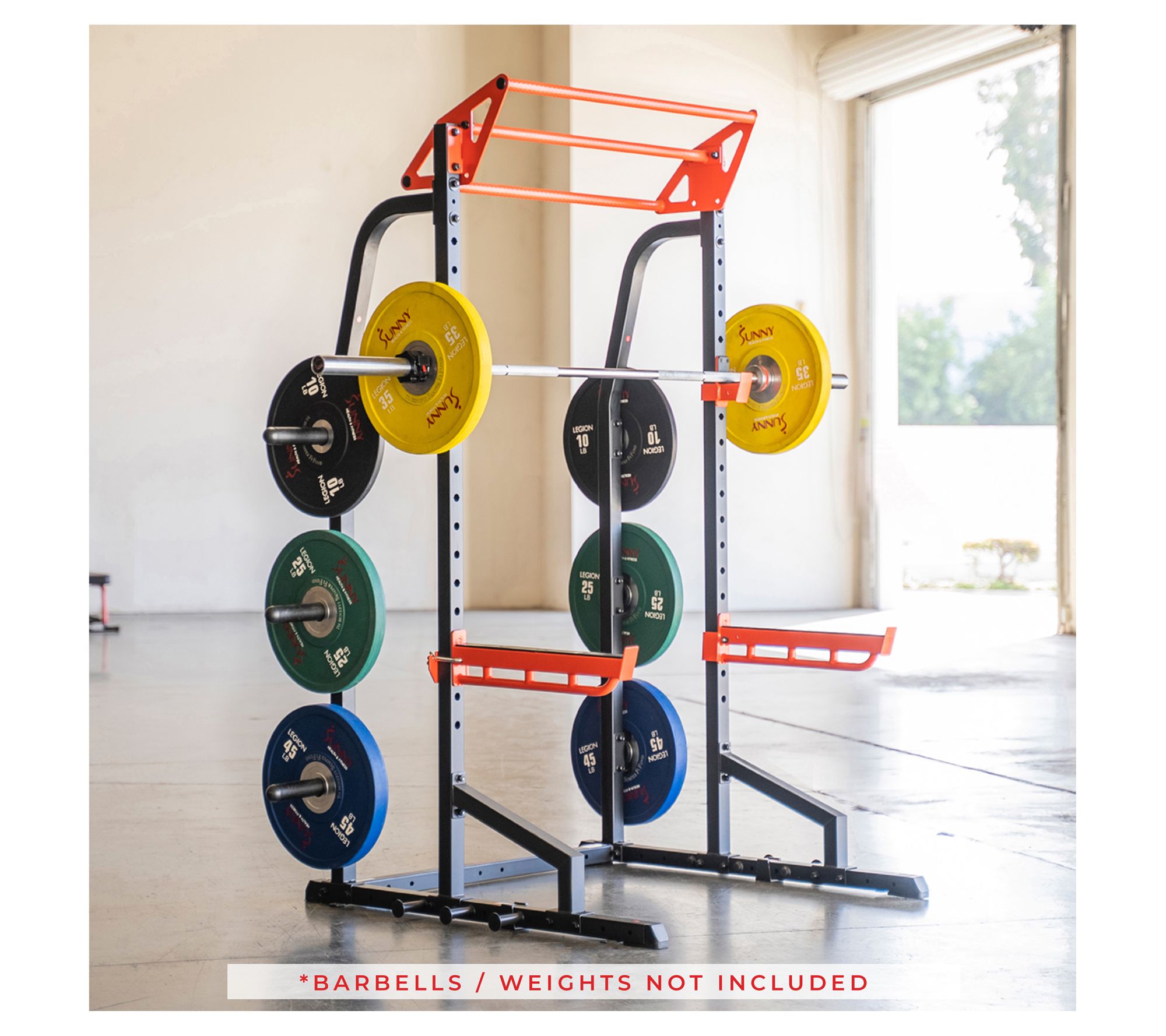 Sunny Health & Fitness Power Zone Half Rack Pow er Cage