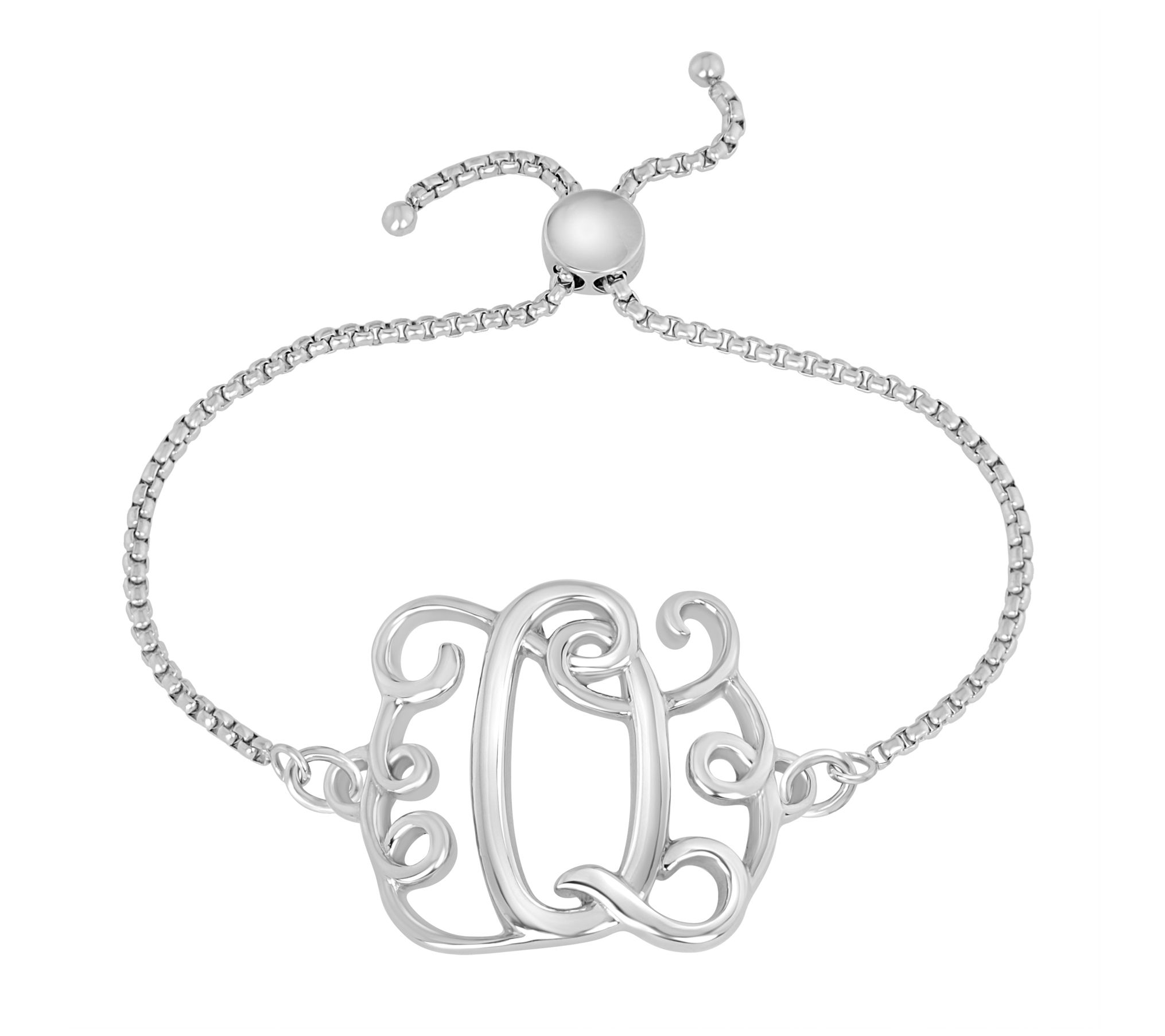 Steel by Design Adjustable Initial Bracelet