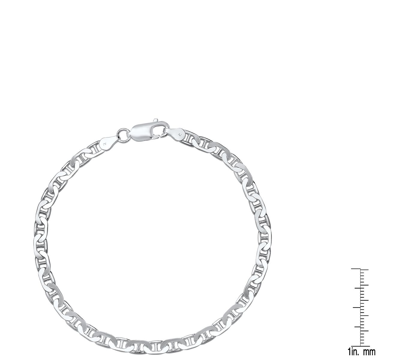 Silver Style Mariner Chain Bracelet, Sterling