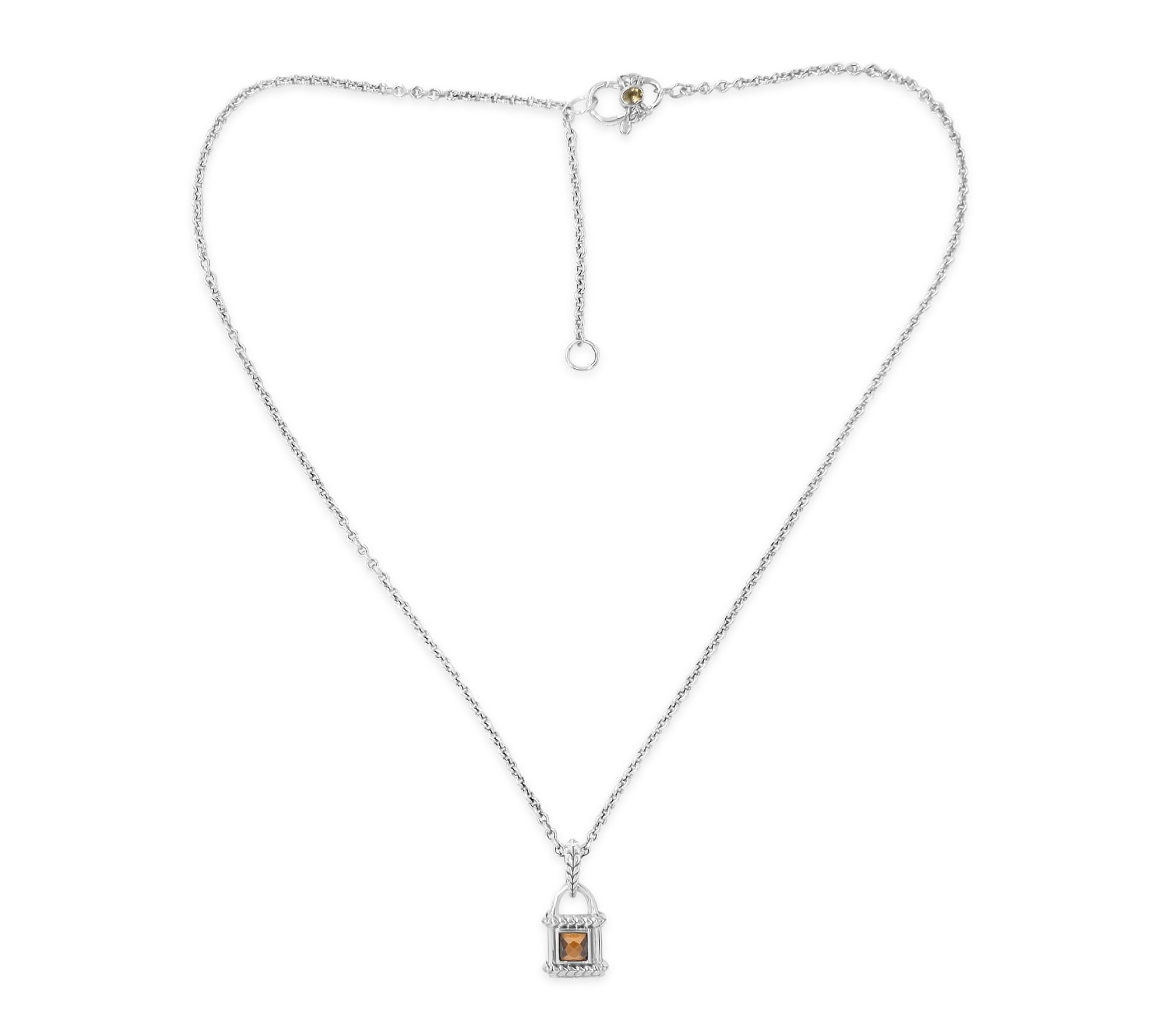 Tiffany Kay Studio Sterling Silver Tiger Eye Locket Necklace