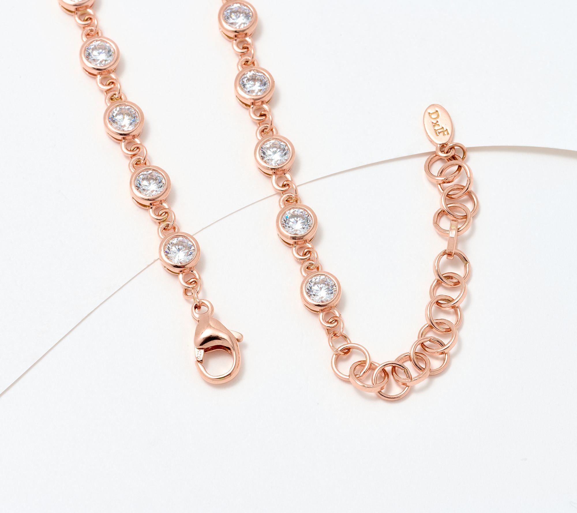 Diamonique x Lulu Frost Pink Flower Necklace, Sterling Silver