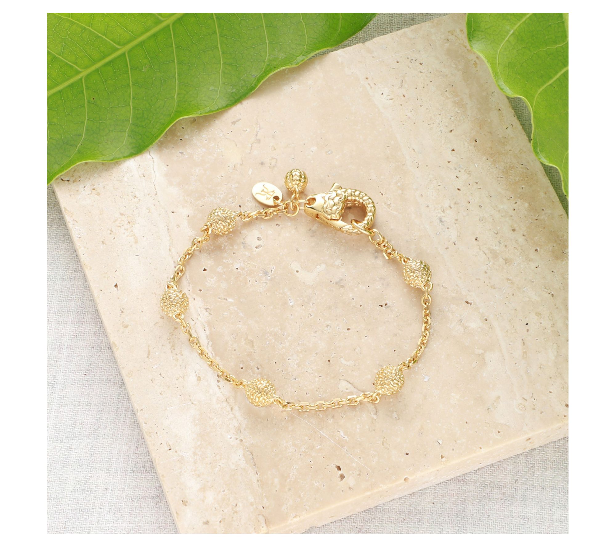 Tiffany Kay Stu dio 14K Clad Pu rl Knit Ball St ation Bracelet