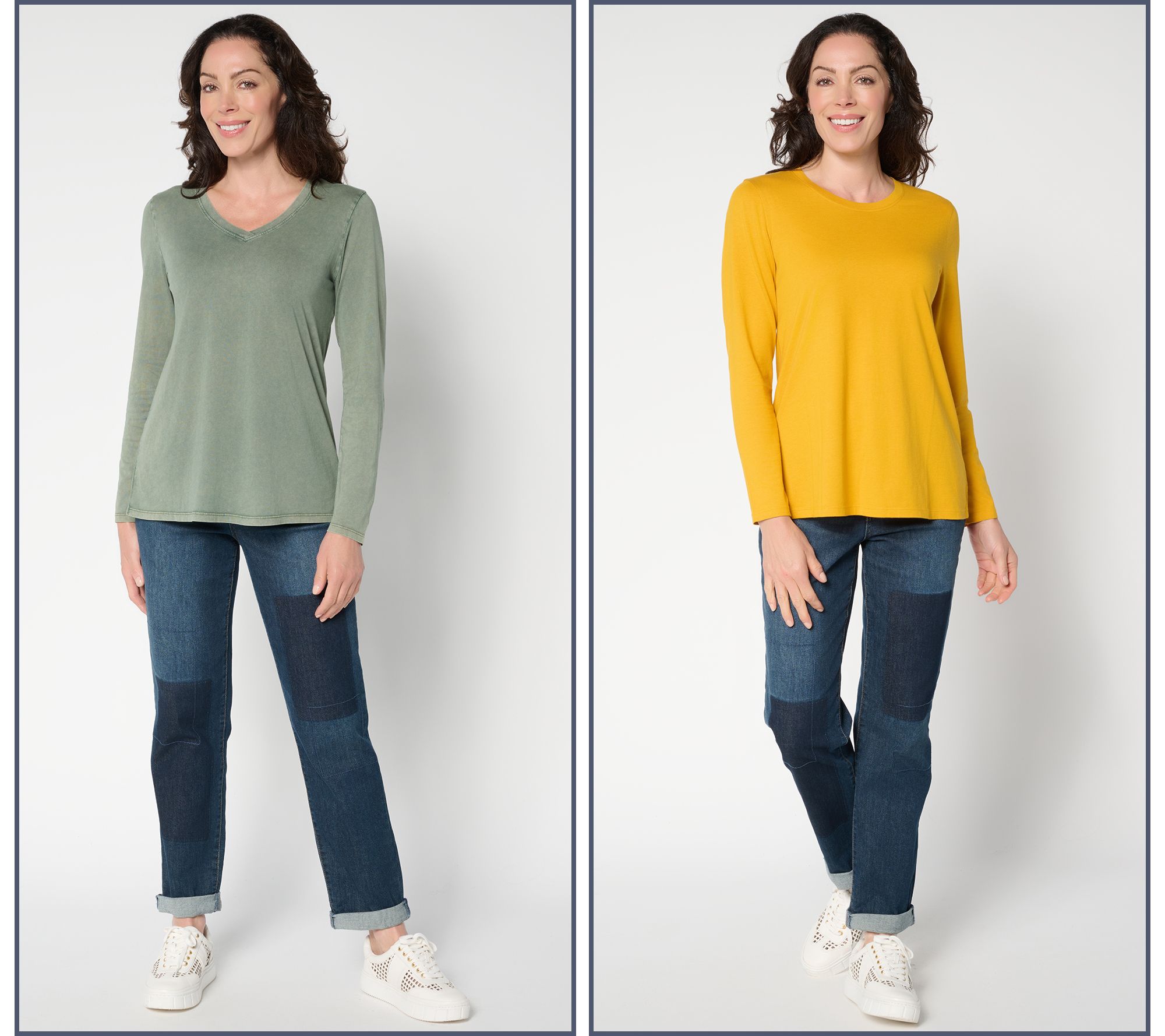 LOGO Principles by Lori Goldstein Set of 2 Knit Tops