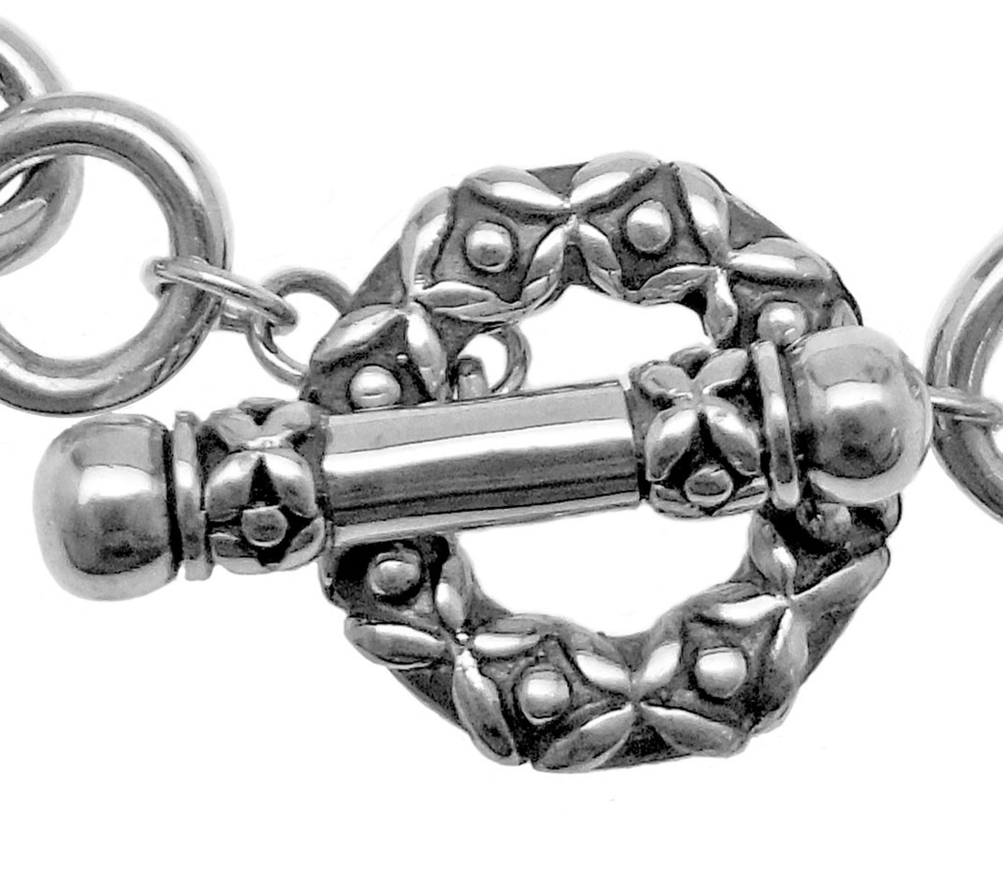 Sterling Silver Station Link Bracelet