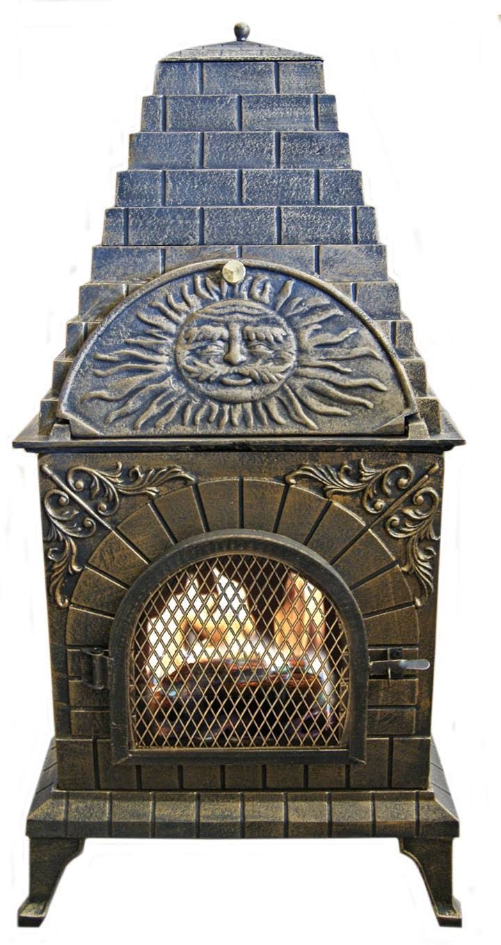 Aztec Allure Cast Iron Chiminea Pizza Oven