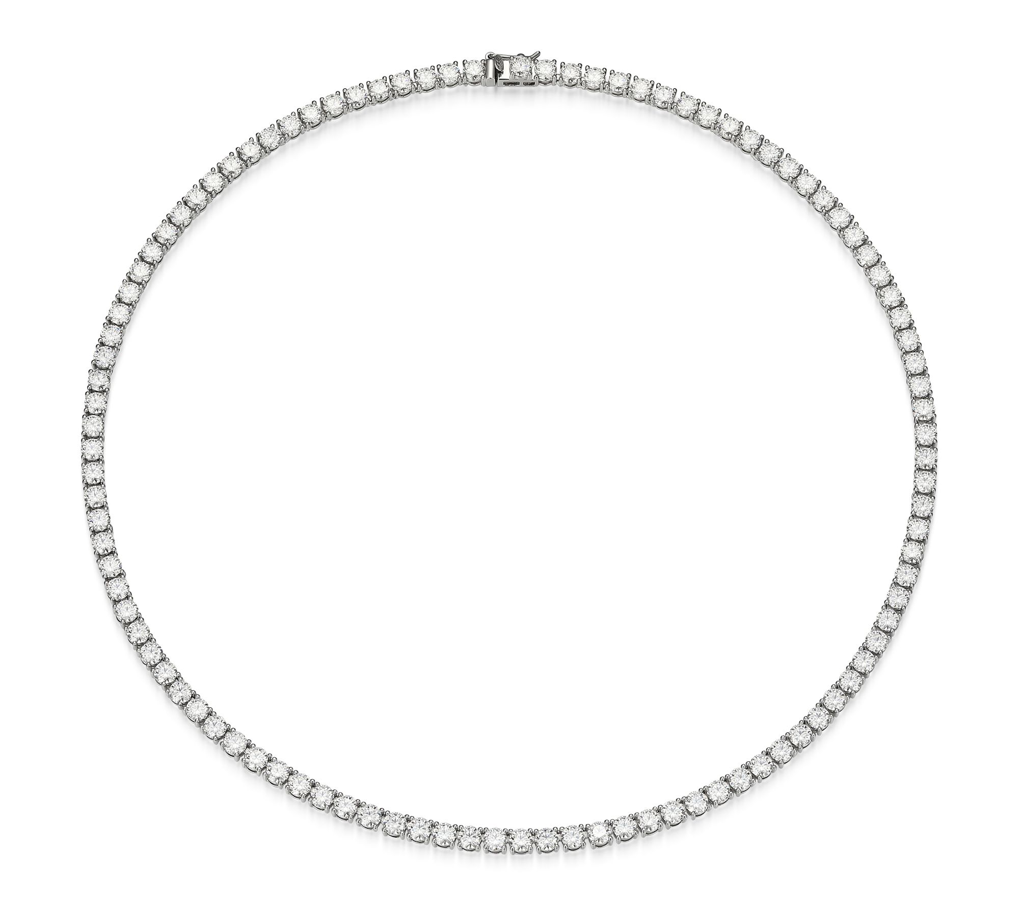 Moissanite 22.65 cttw Tennis Necklace, SterlingSilver