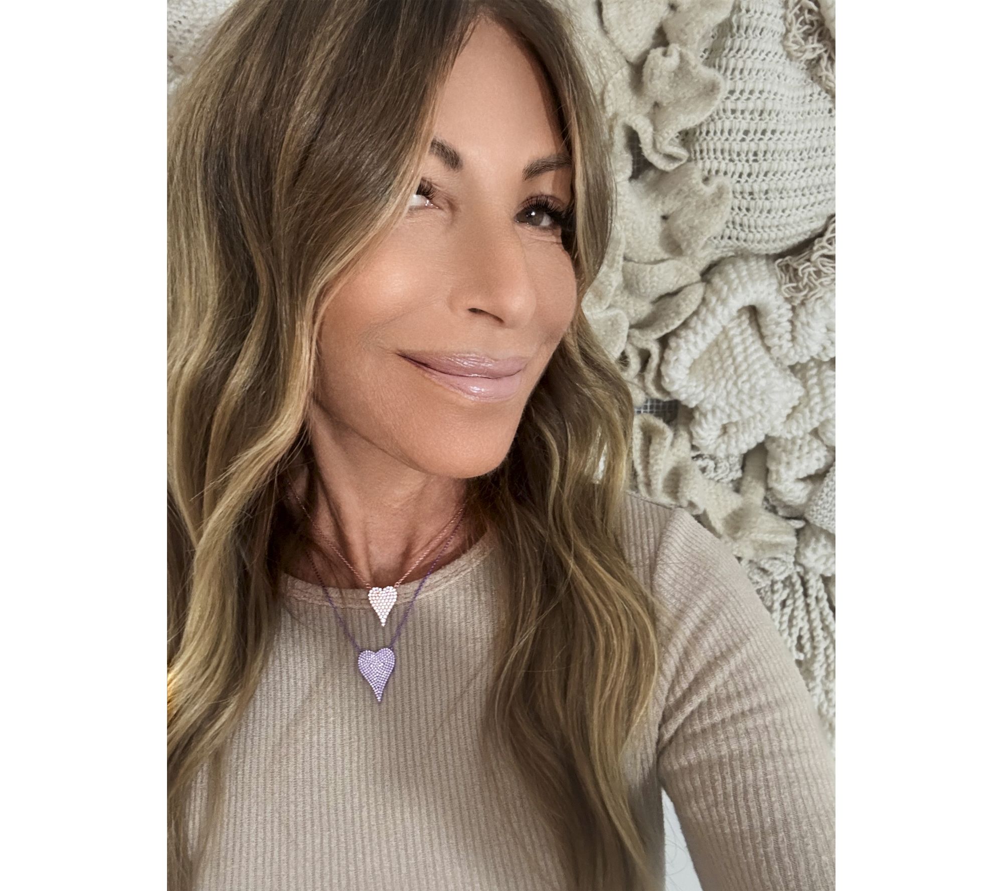 Diamonique X Jennifer Miller Mini Heart Necklace, Sterling