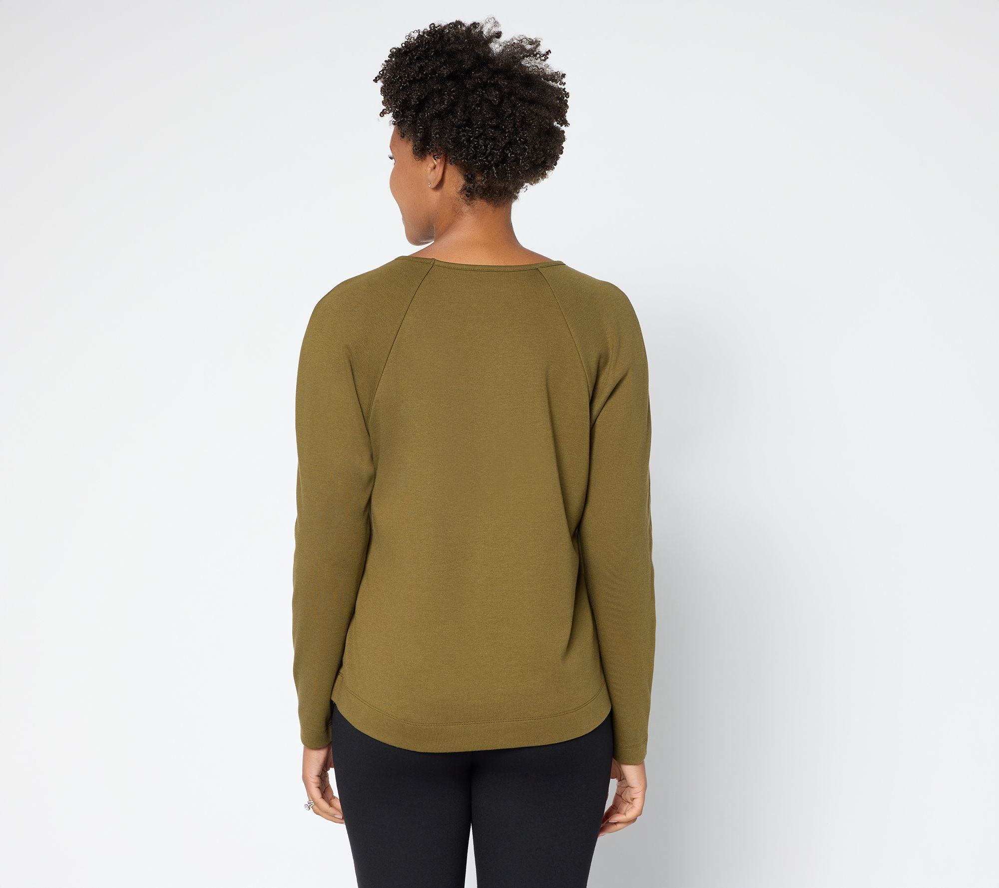 Martha Stewart Signature Essentials Modern Raglan Long Sleeve Top