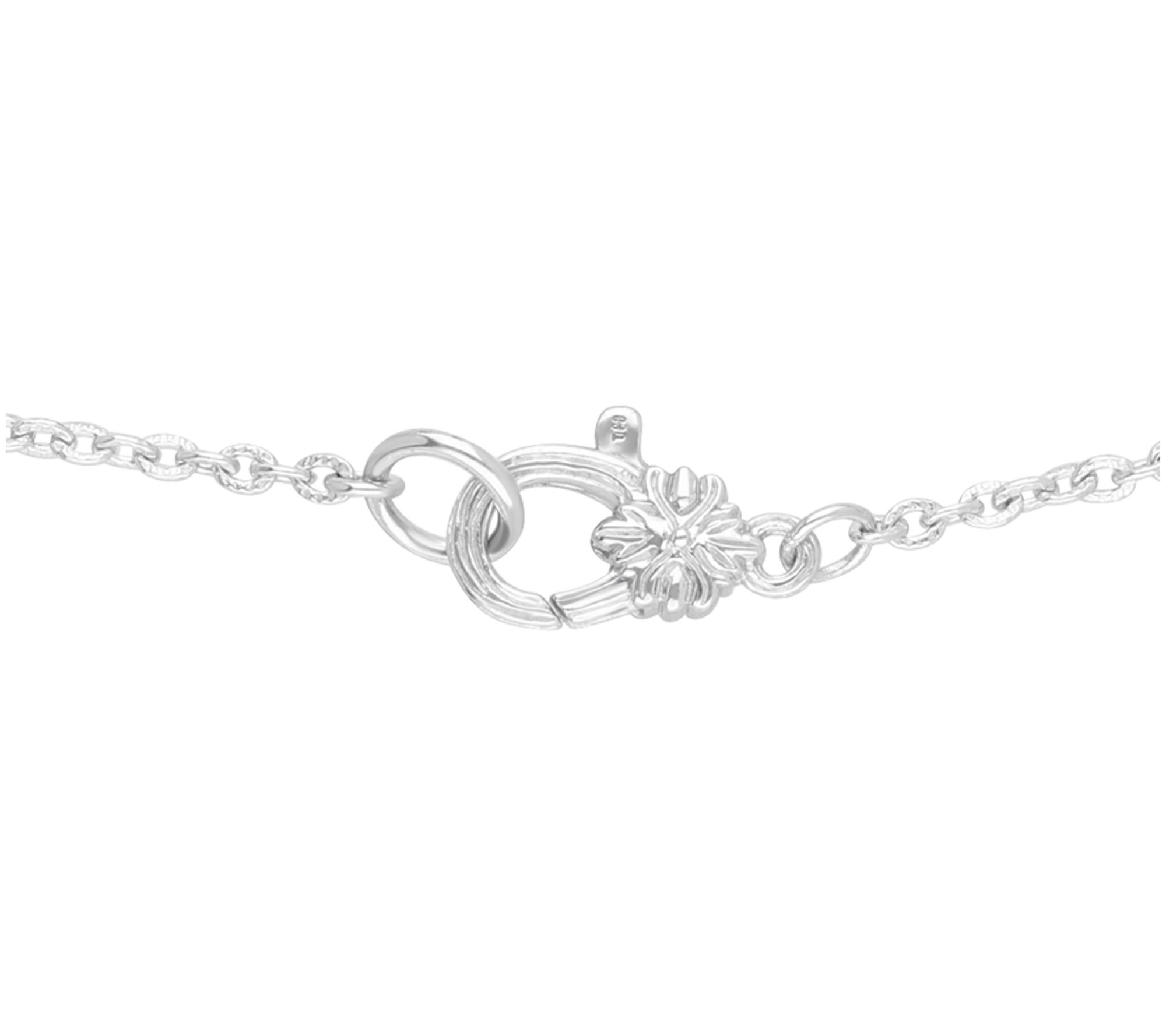 Ariva Sterling Silver Lapis Beaded Ankle Bracelet