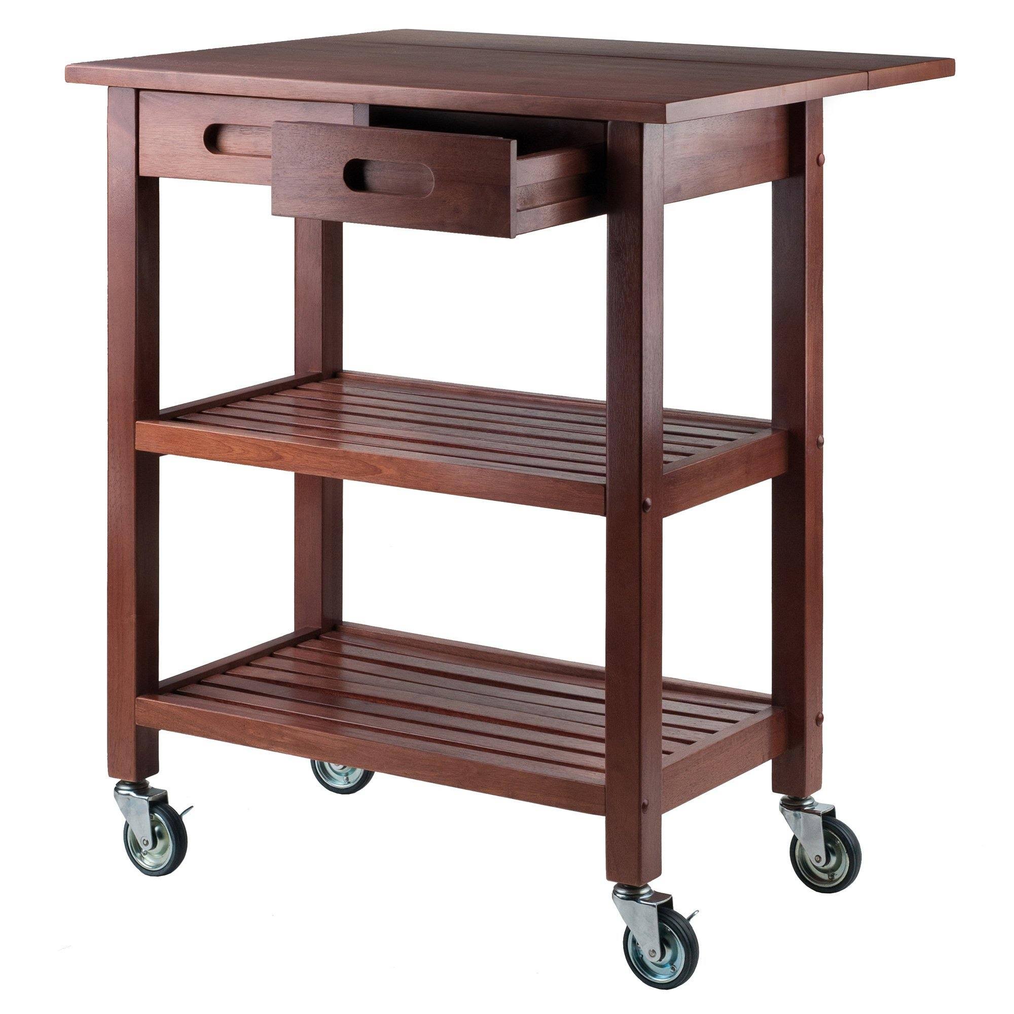 Winsome Trading Jonathan Kitchen Cart, Walnut