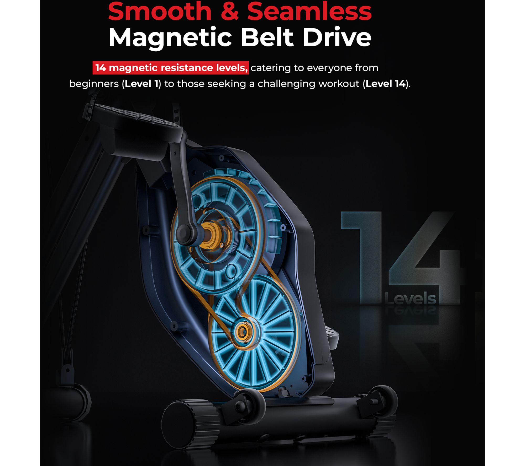 Sunny Fitness Full Body Foldable Magnetic X-Bike Pro