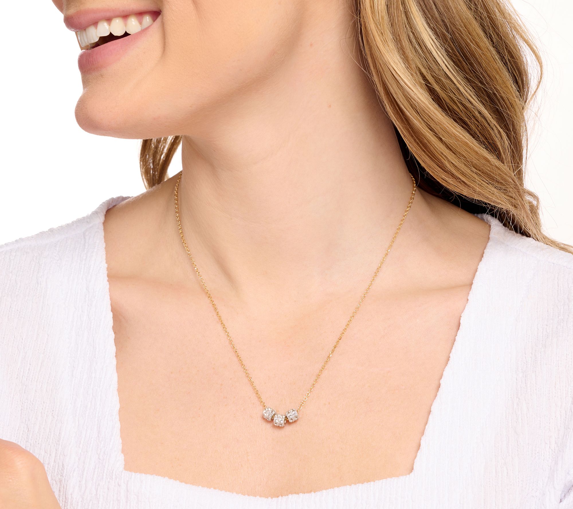 David Markstein Sterling Silver White Topaz Three Wishes 18