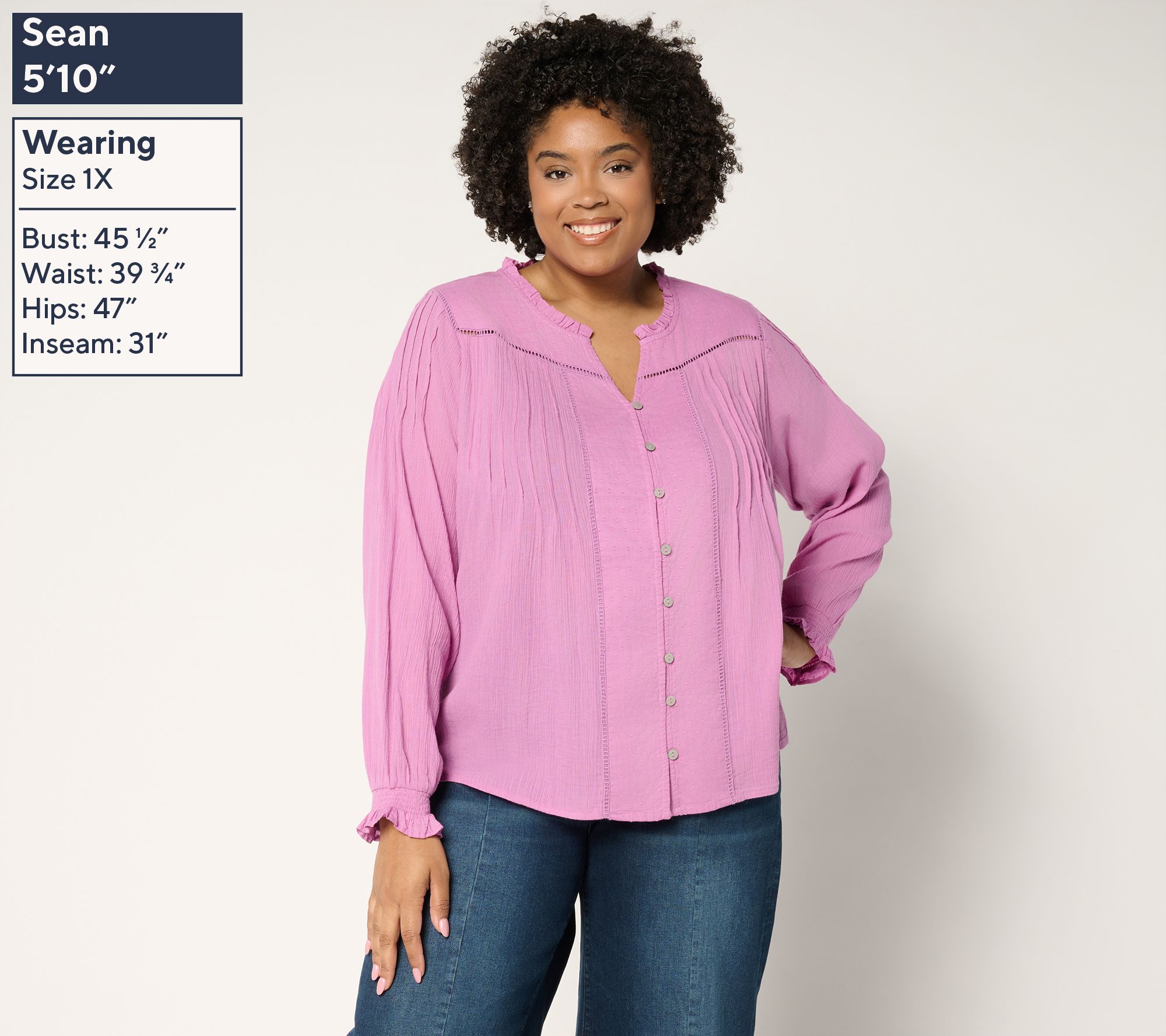 Ree by the Pioneer Woman 100% Cotton Clip Dot Blouse