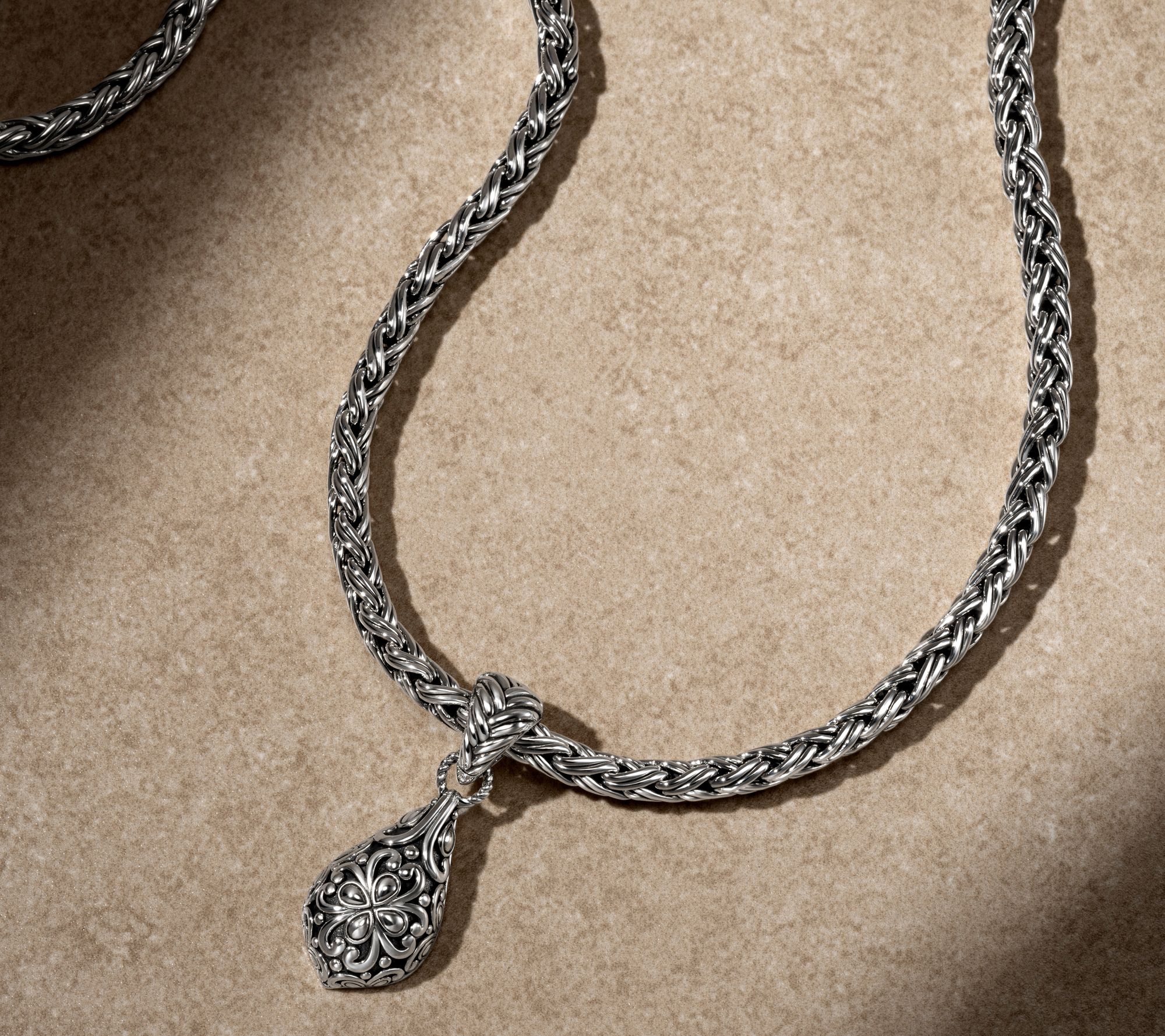 JAI Sterling Silver 5.3mm Handwoven Legacy Chain Necklace, 50.0g