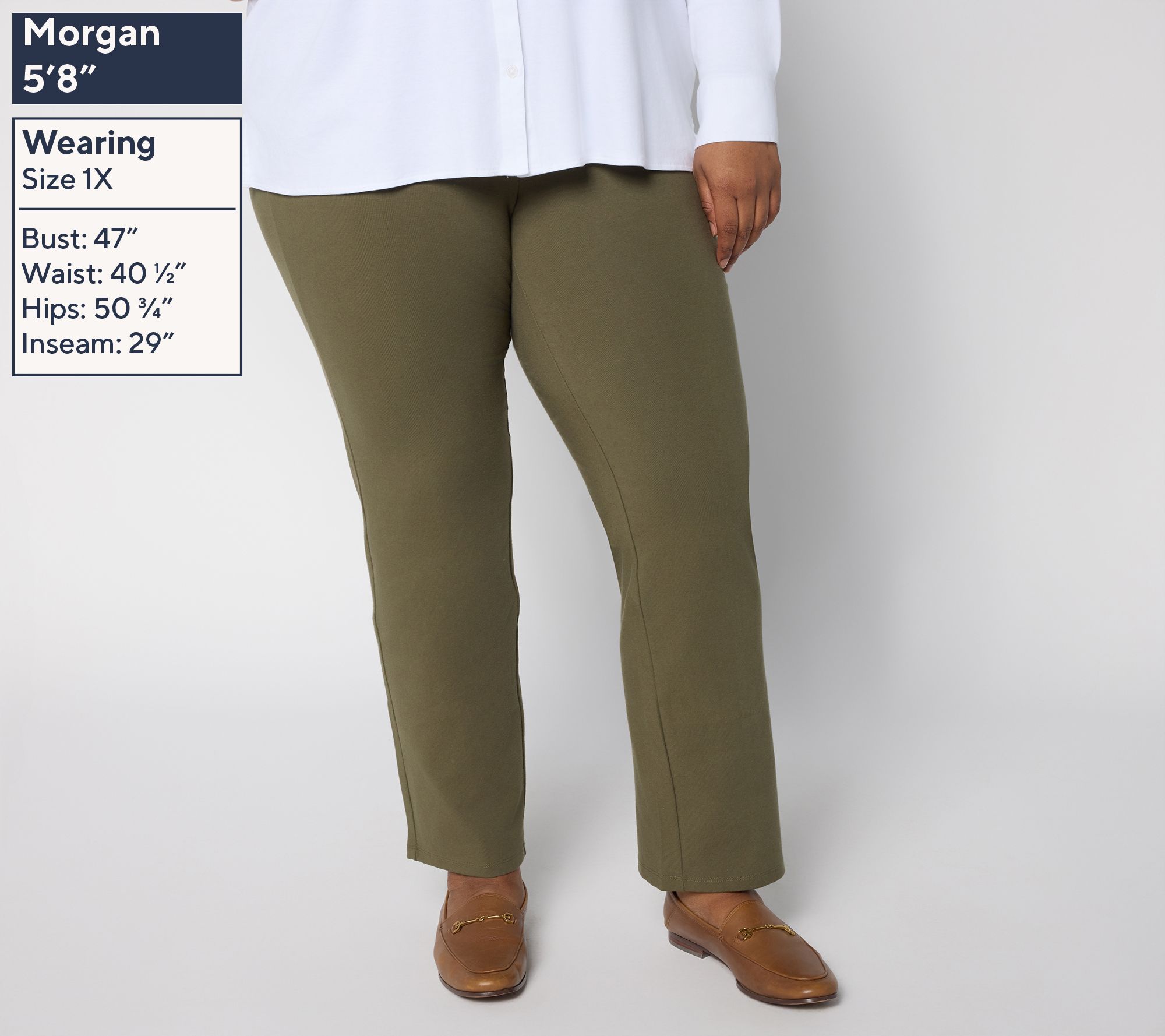 Women with Control Petite Tummy Control TUSHY LIFTER Slim Leg Pants