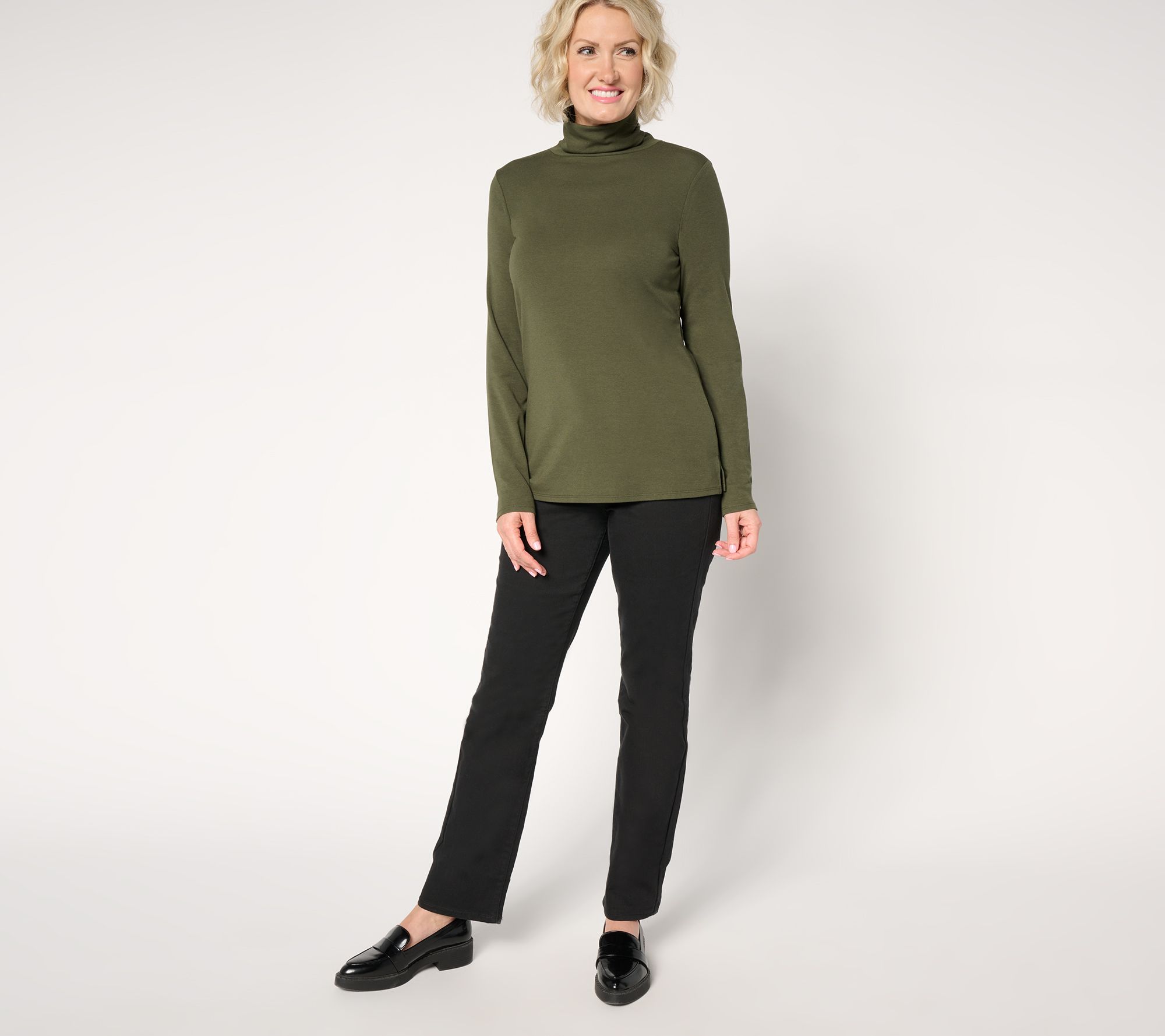 Belle by Kim Gravel TripleLuxe Micro Ribbed Turtleneck