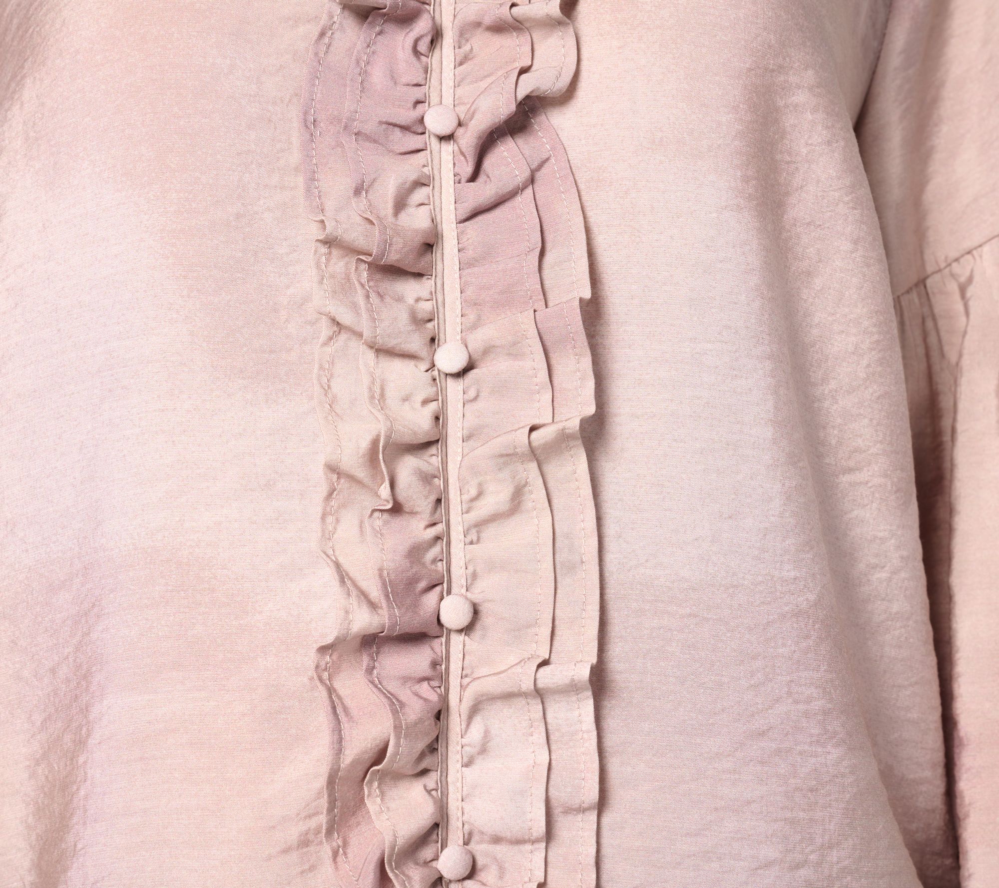 Me by Jennie Garth Bodie Printed Blouse with Ruffle Neckline