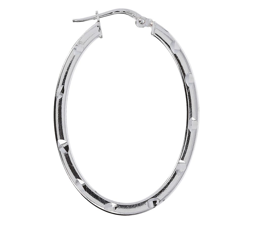 Italian Silver Polished Diamond Cut 1-3/8