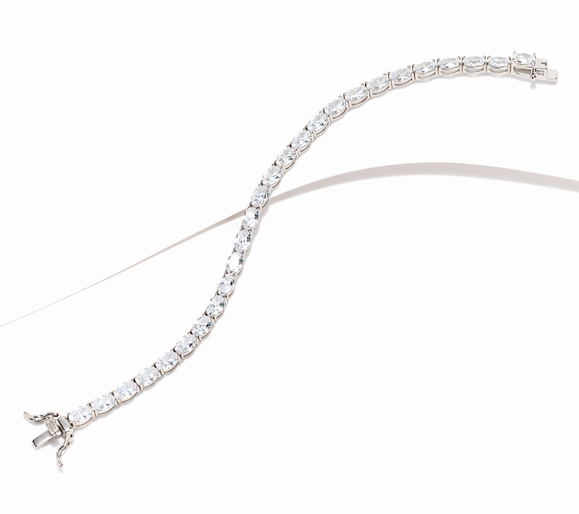 Diamonique 6mm Choice of Cut Sterling Silver Tennis Bracelet