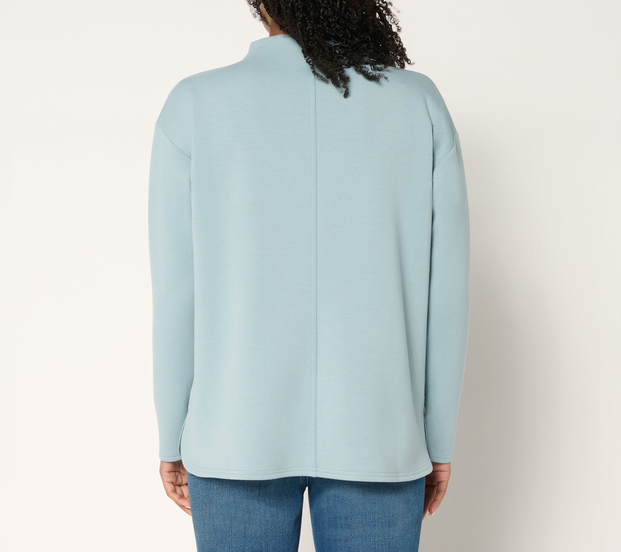 Martha Stewart Signature Comfort Stretch Modern Funnel Neck Top