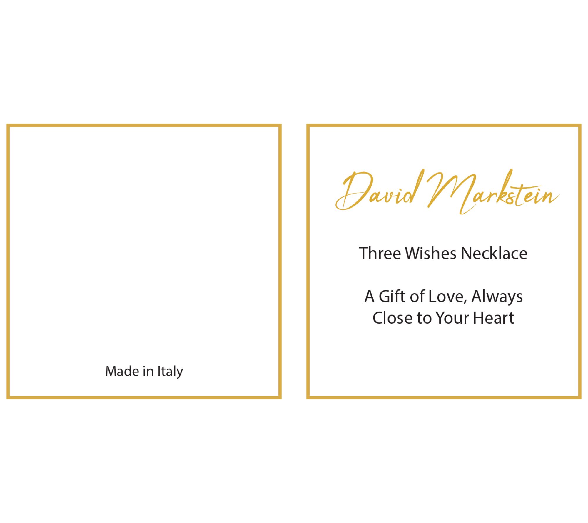 David Markstein Sterling Silver White Topaz Three Wishes 18