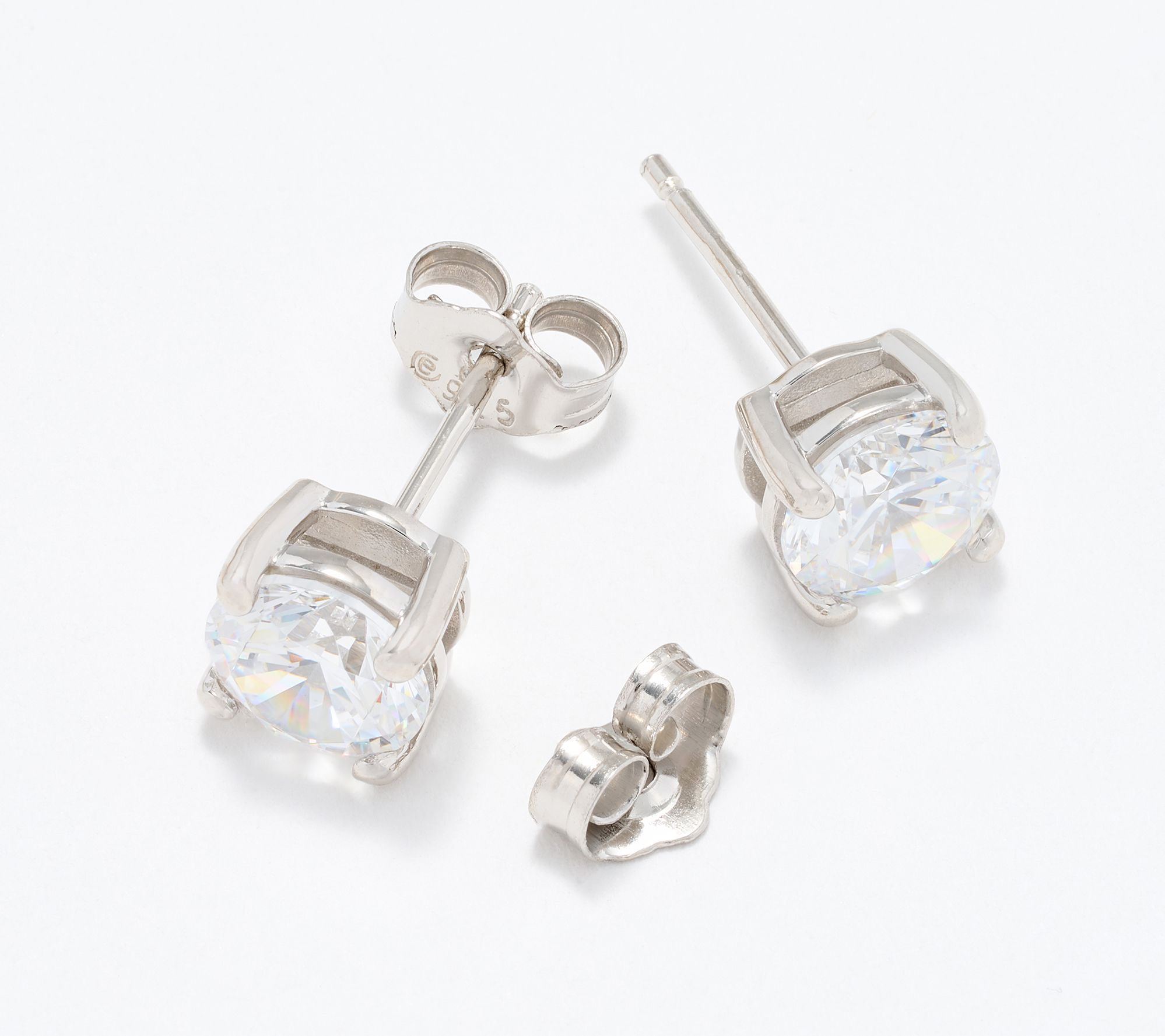 Diamonique Classics 2cttw Stud Earrings, Sterling Silver