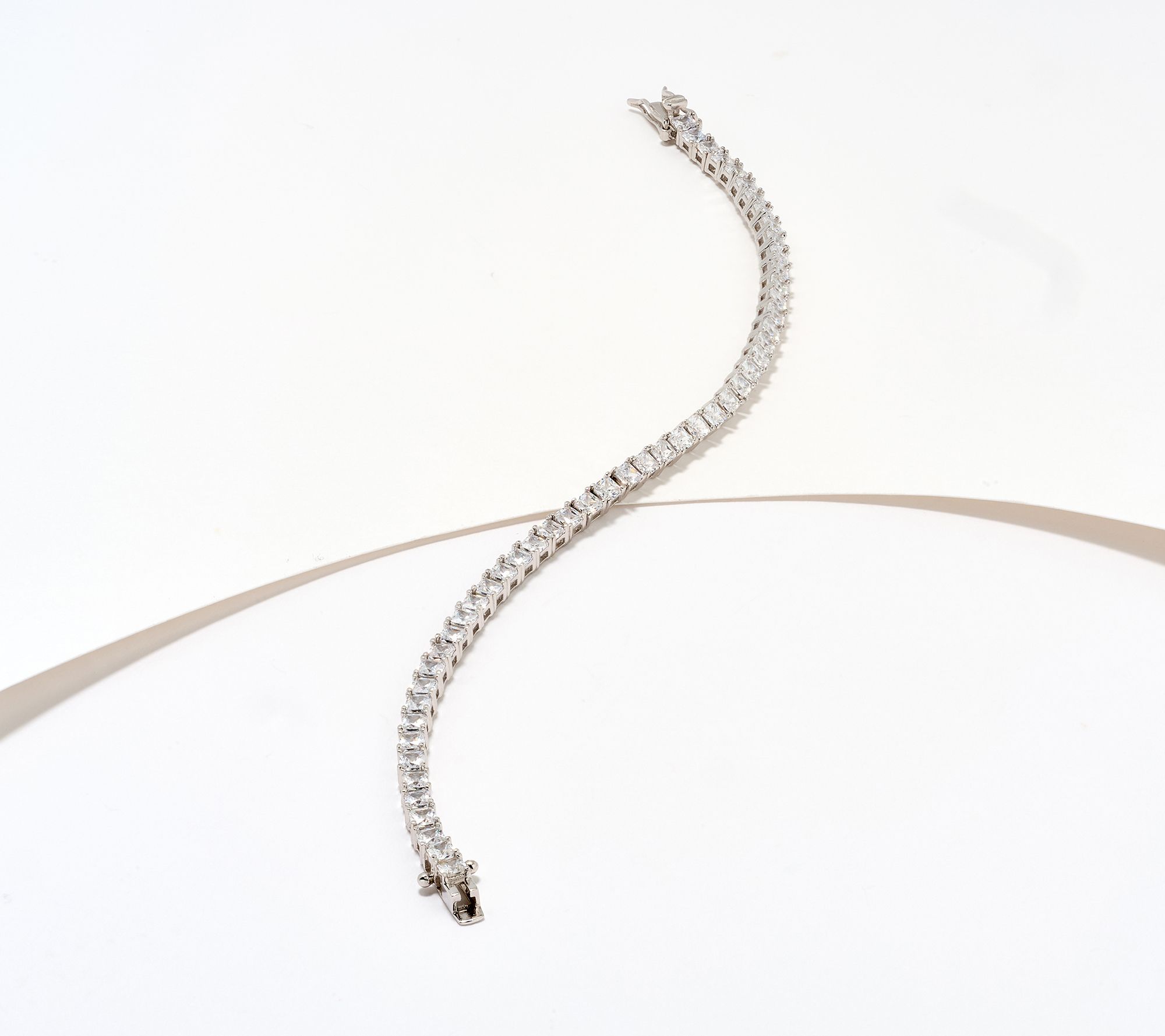 Diamonique Classics 5.40cttw Tennis Bracelet, Sterling Silver