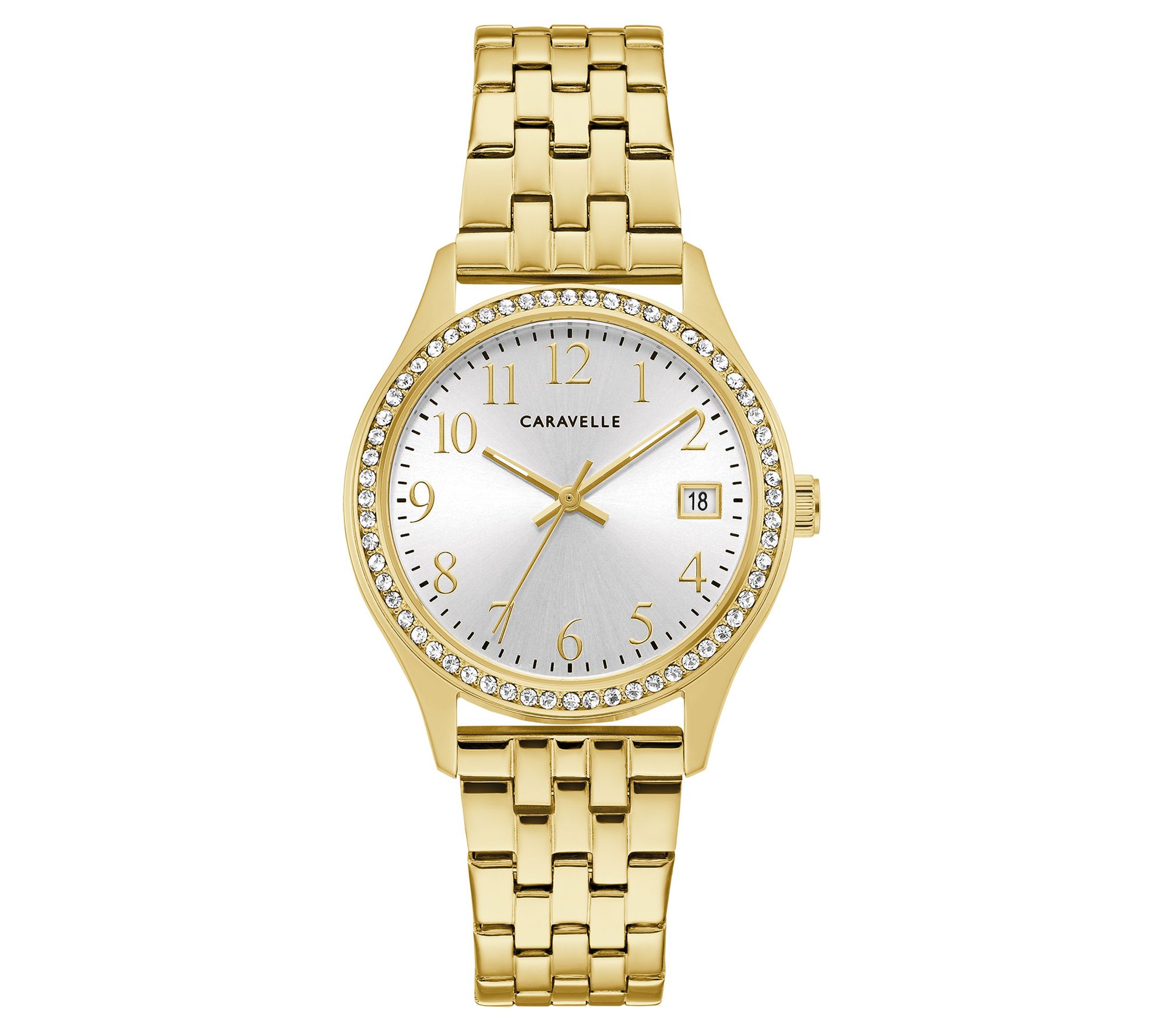Caravelle by Bulova Women's Crystal Watch & Bracelet Set