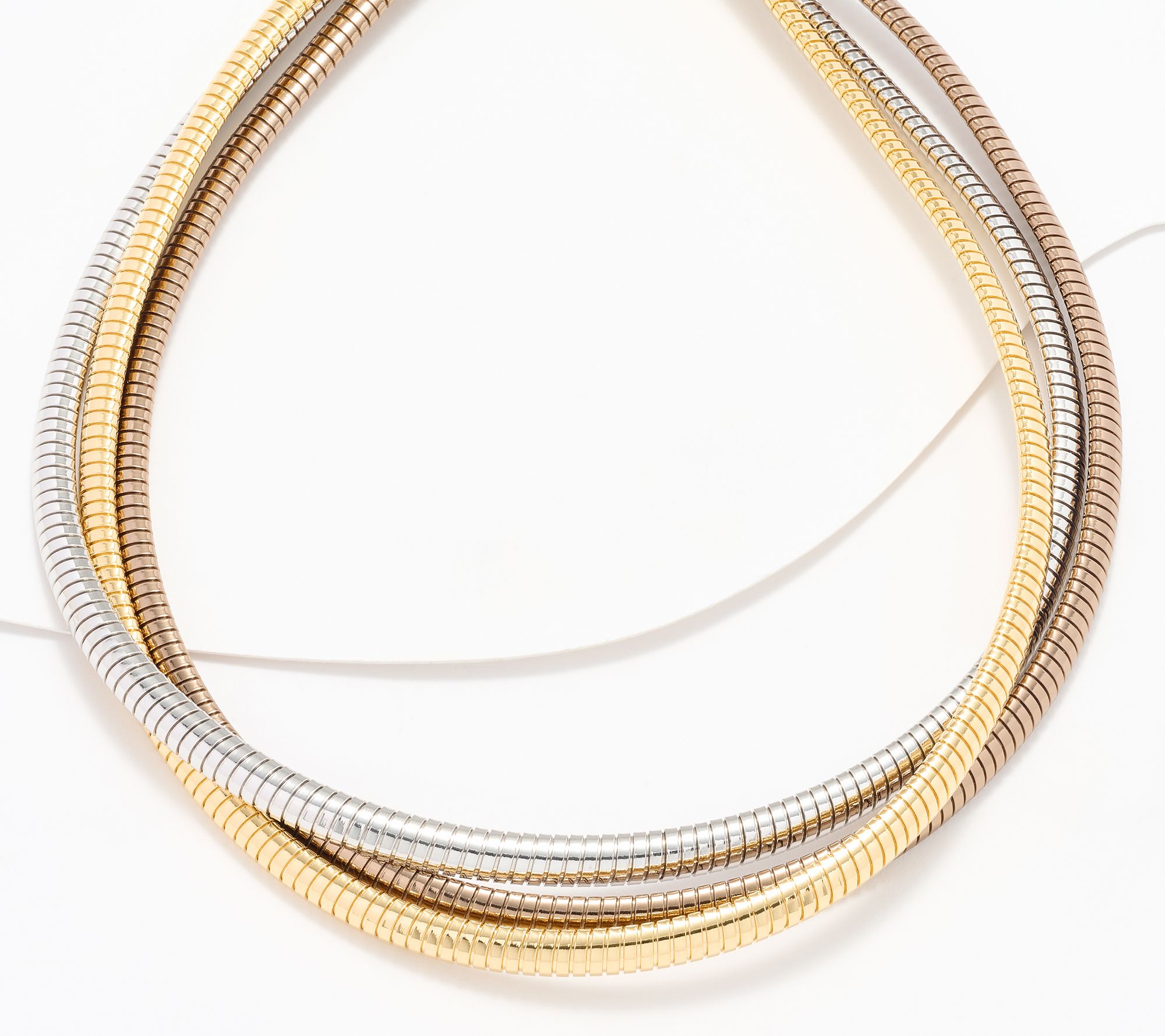 David Markstein Bronze Three Strand Magnetic Tubogas Necklace
