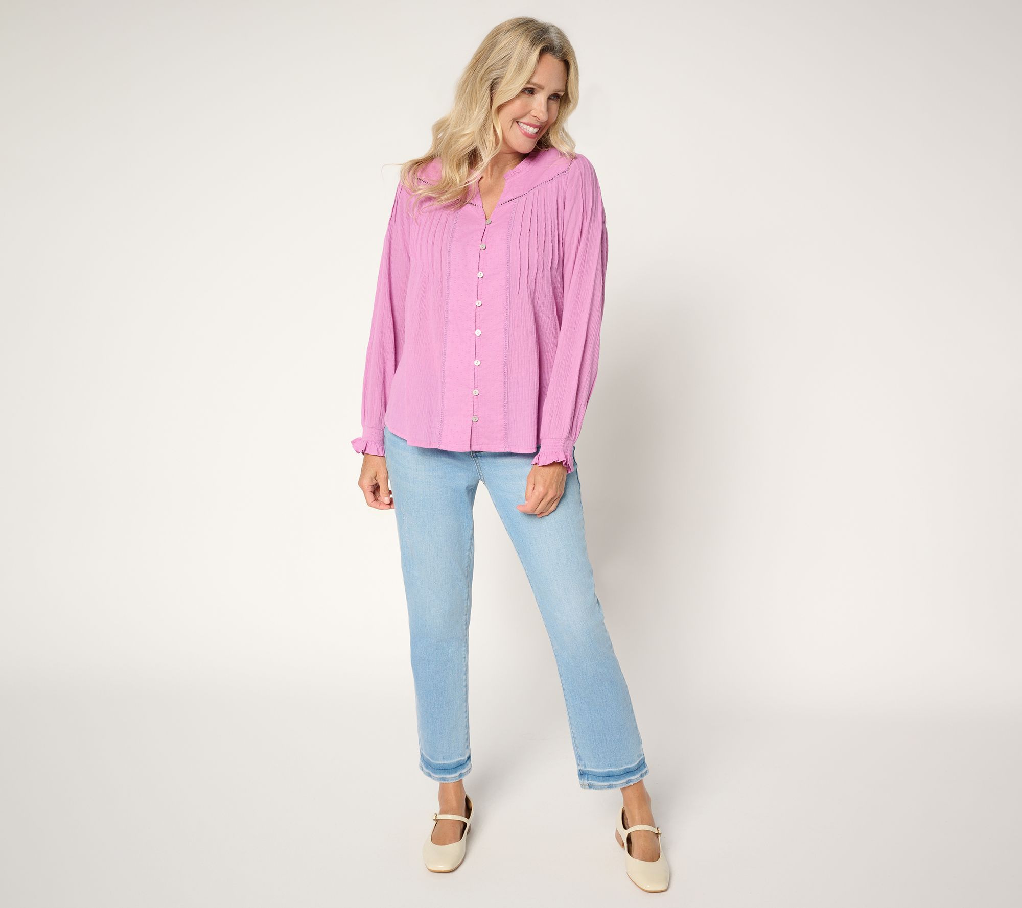 Ree by the Pioneer Woman 100% Cotton Clip Dot Blouse