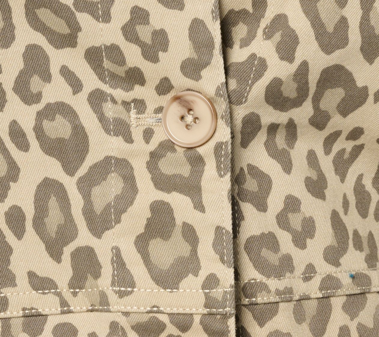 Denim & Co. Animal Print Button Front Twill Jacket with Pockets