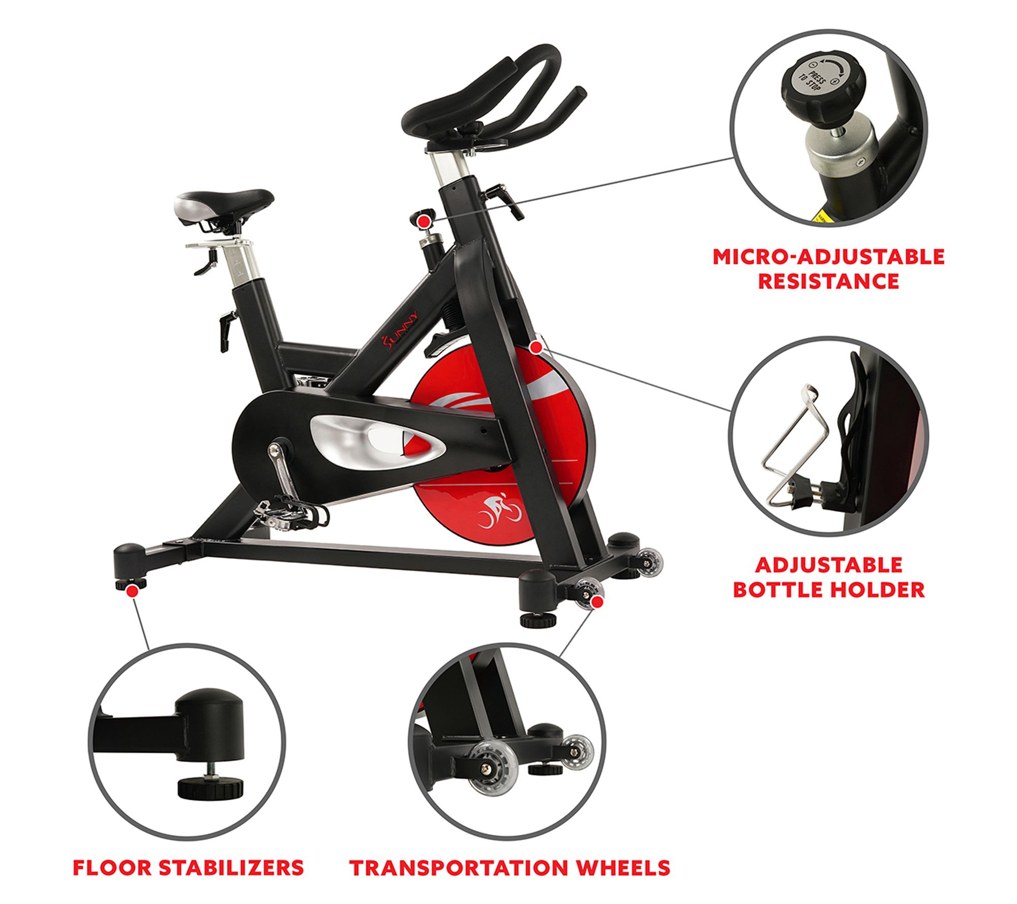 Sunny Health & Fitness Evolution Pro Indoor Cycling Bike