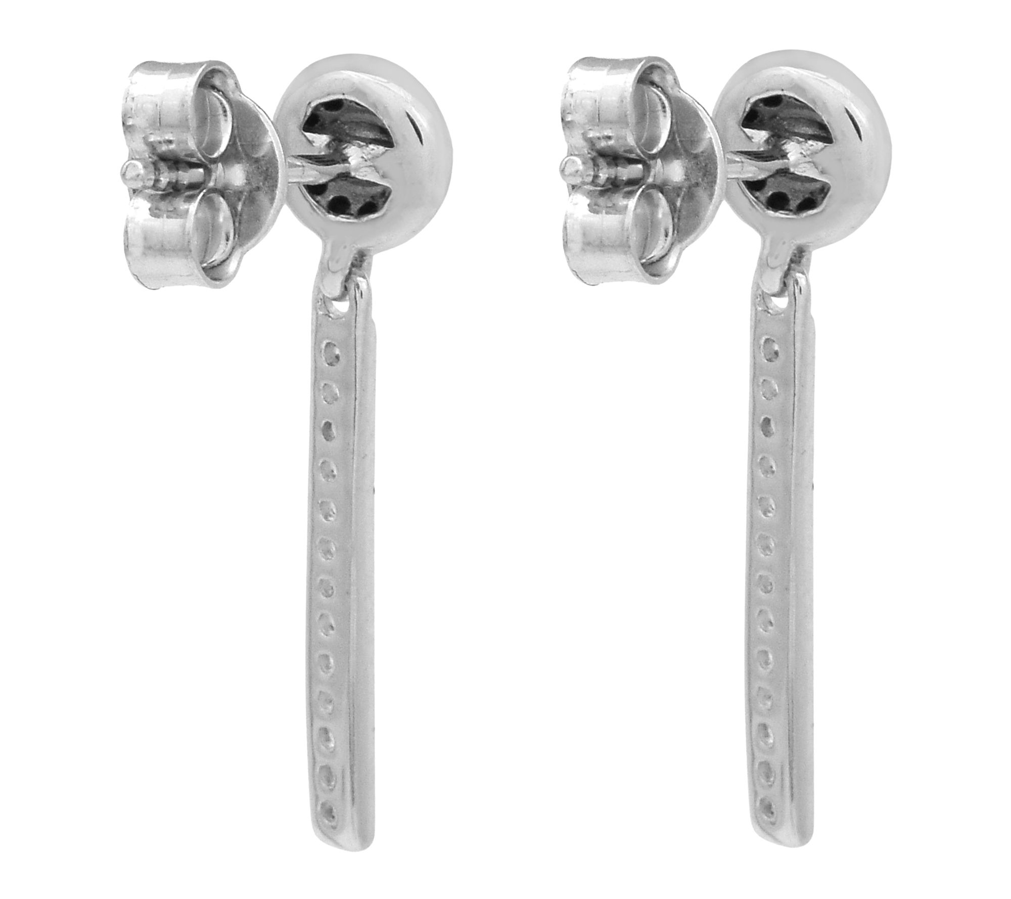 Affinity Gems Spinel & Zircon Dangle Earrings,Sterling