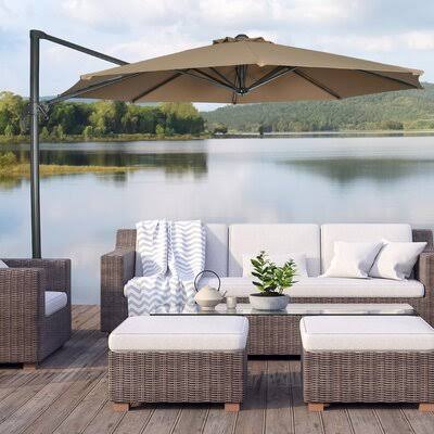 Engleside 116 x 116 Cantilever Umbrella Fabric Color: Tan