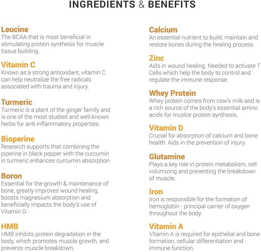 MEND Repair & Recover - Joint, Immune Support, Wound and Bone Fracture Healing Supplement, Injury and Surgery Recovery Natural, Non-GMO - Citrus Protein Powder, 30 Servings