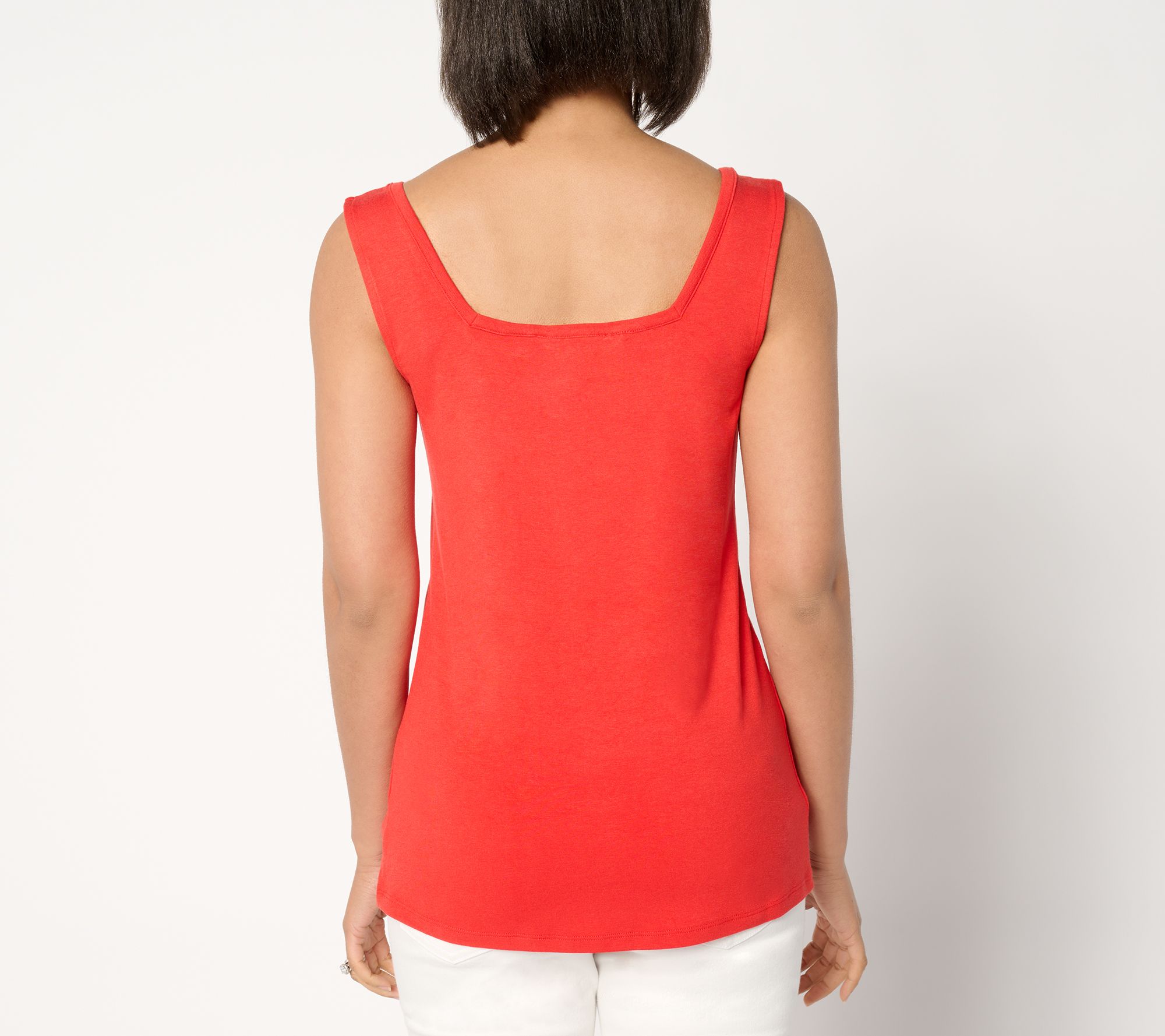 BEAUTIFUL by Lawrence Zarian Refined Knit Square Neck Tank Top