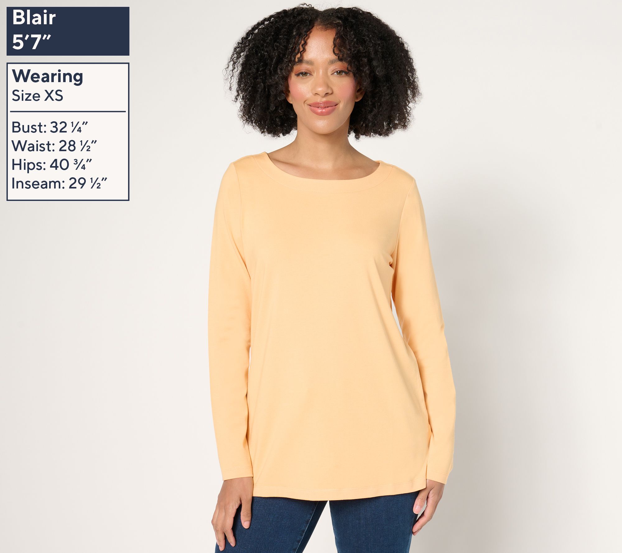Belle by Kim Gravel Primabelle Knit Long Sleeve Boatneck Top