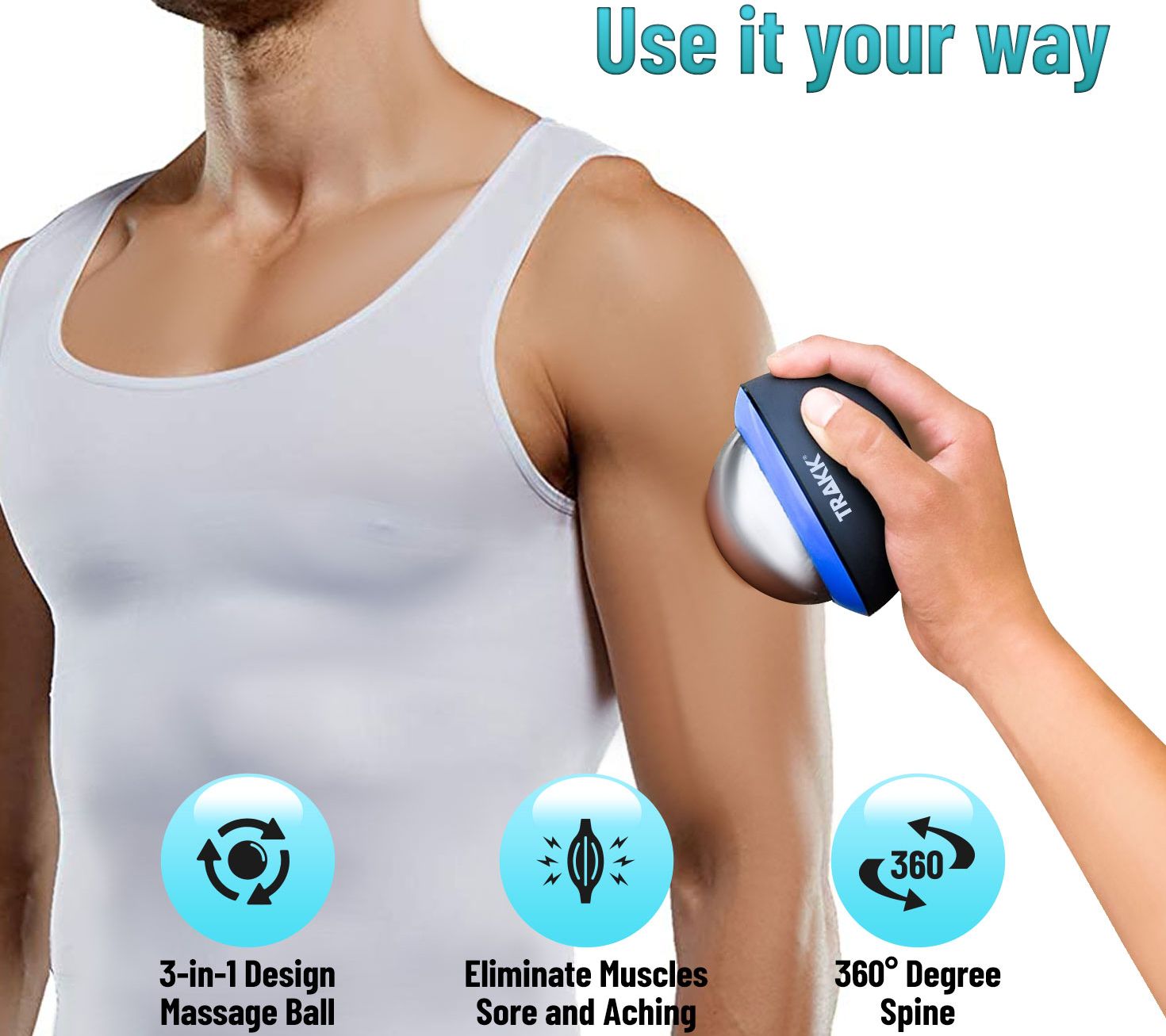 TRAKK Ice Therapy Massage Roller