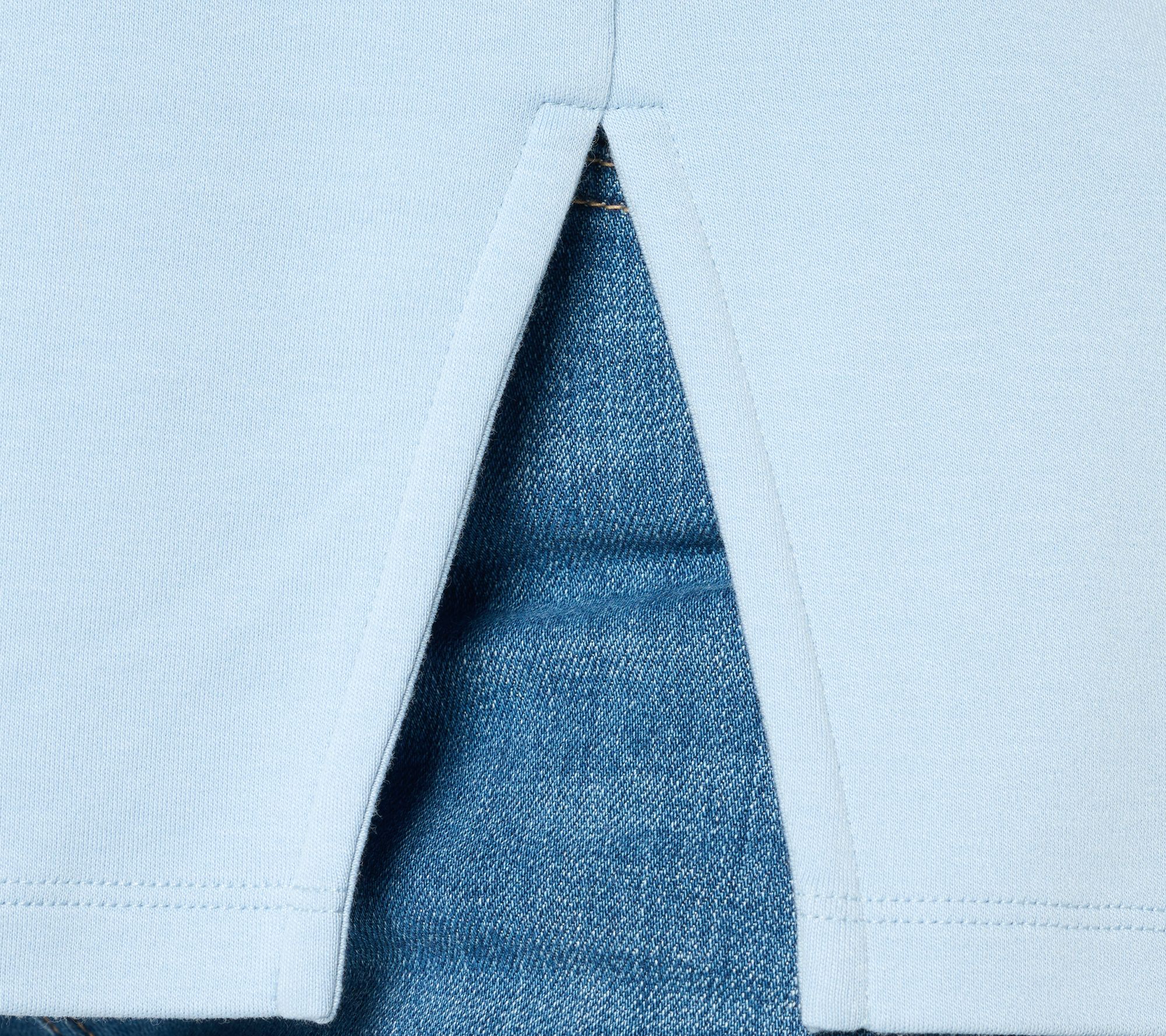 Martha Stewart Signature Short Sleeve Tunic with Side Seam Slit