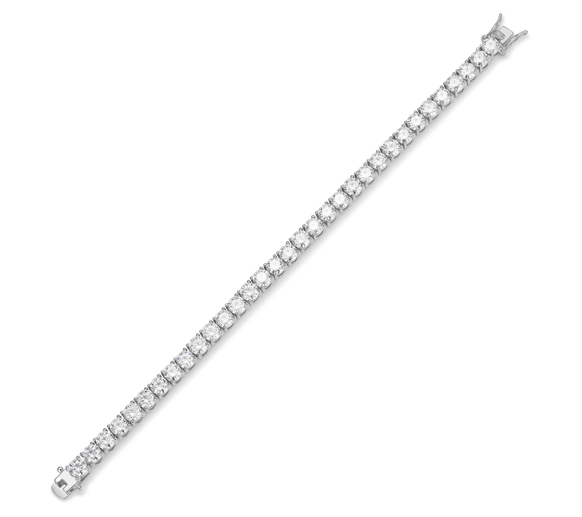 Sterling Silver 16.50 cttw Moissanite Tennis Bracelet