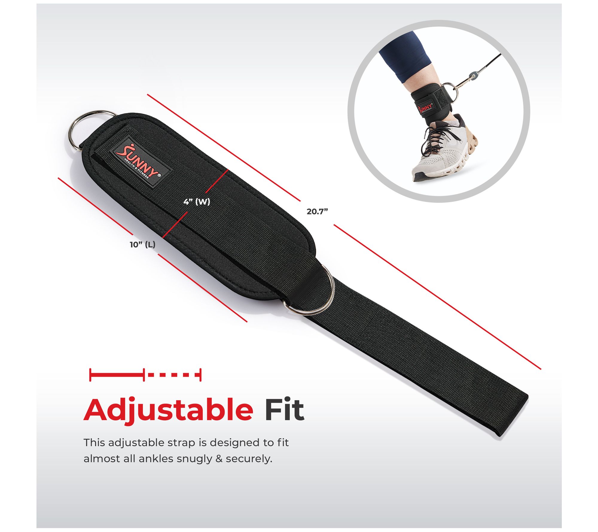 Sunny Fitness Multi-Function Workout Ankle Straps