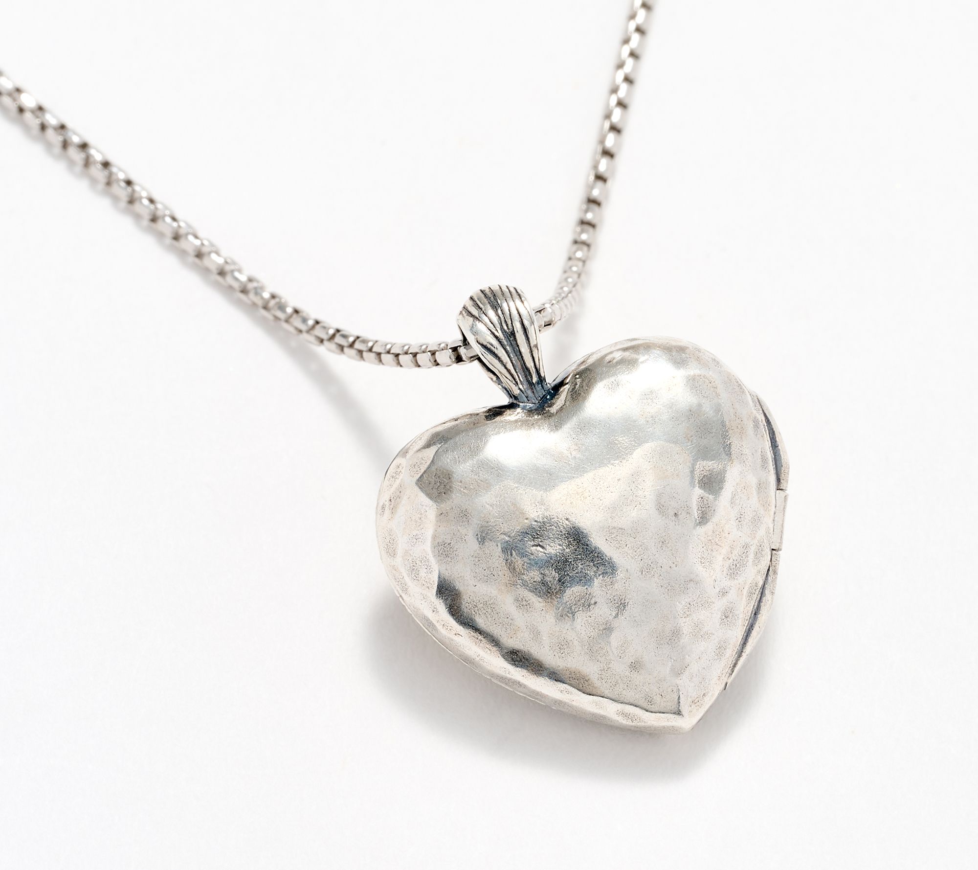 Or Paz Sterling Silver Two-Tone Heart Shaped Locket Necklace