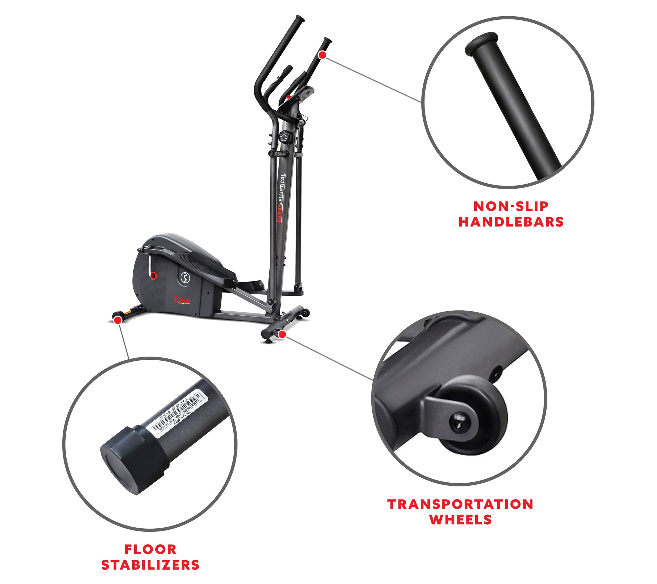 Sunny Health & Fitness Smart Elliptical Machine